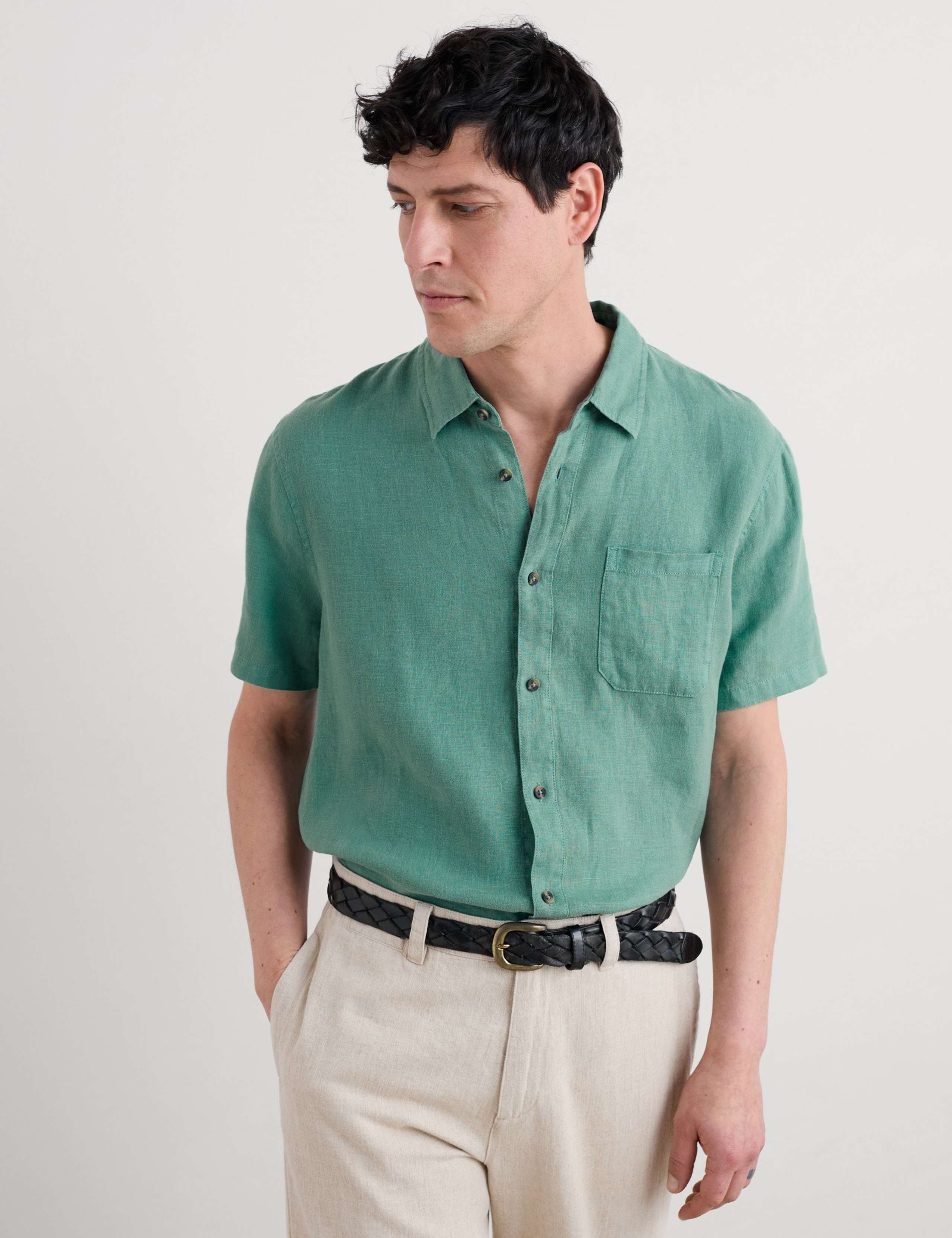 Relaxed Fit Pure Linen Shirt
