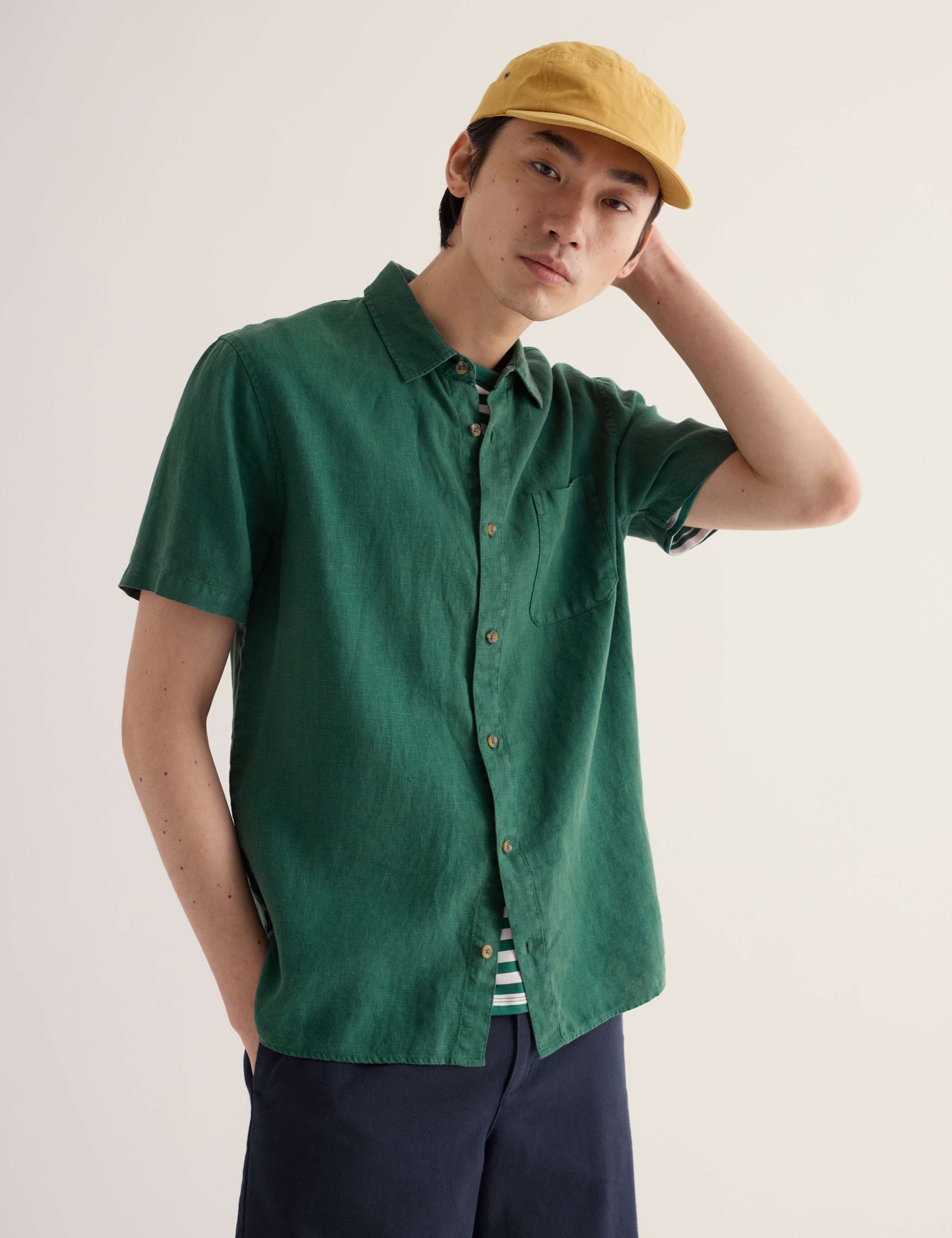 Relaxed Fit Pure Linen Shirt