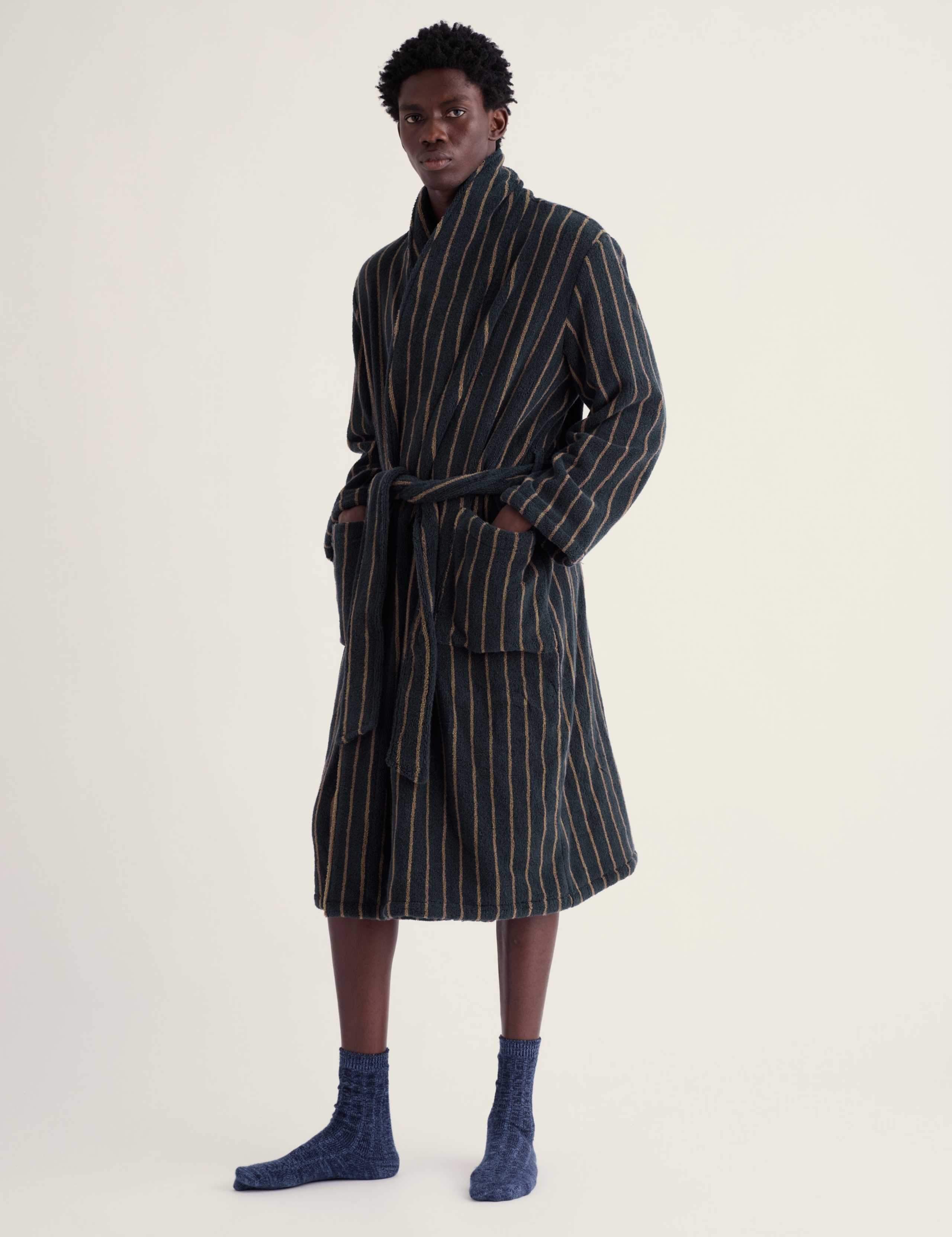 Pure Cotton Striped Dressing Gown