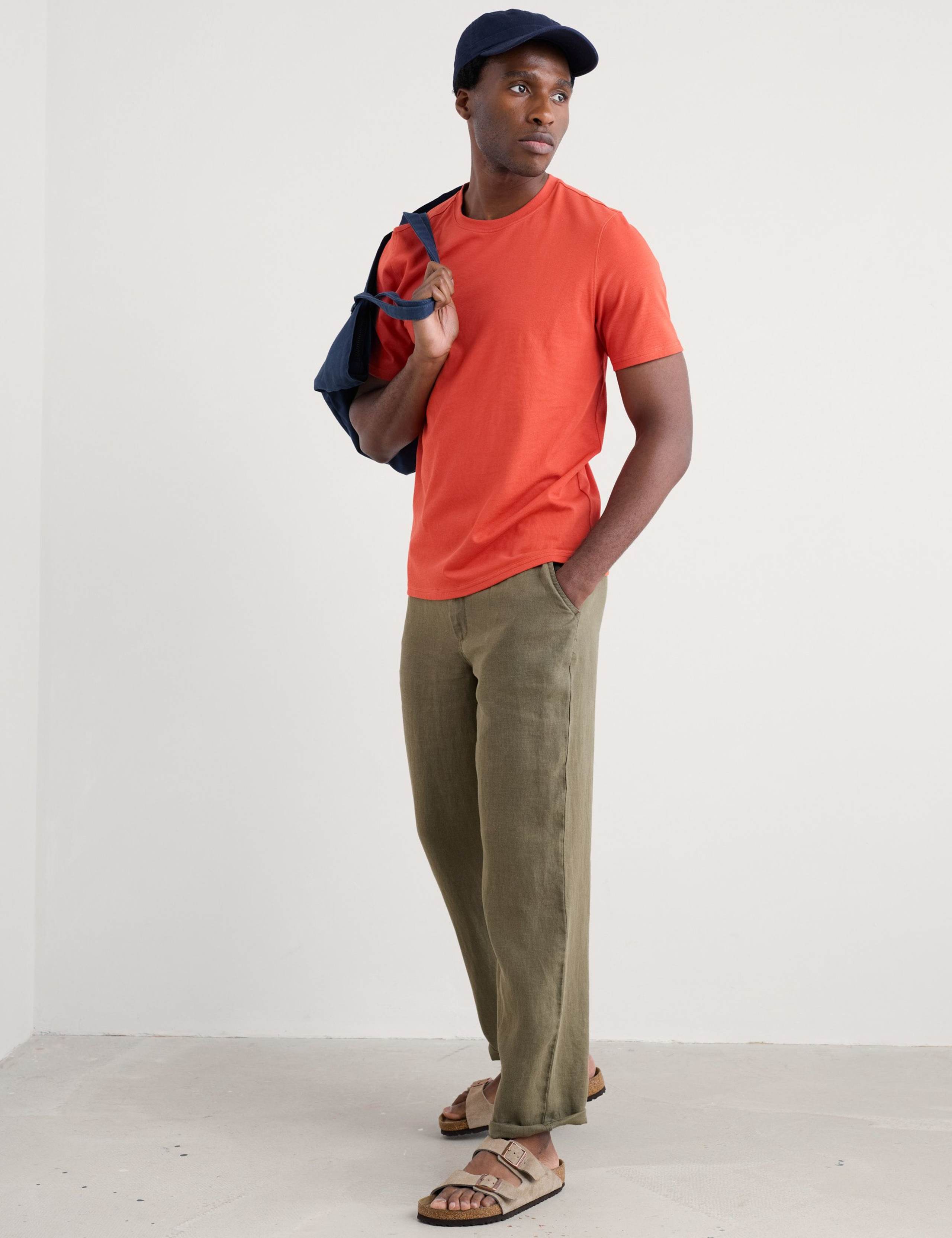 Pure Cotton Crew Neck T-Shirt