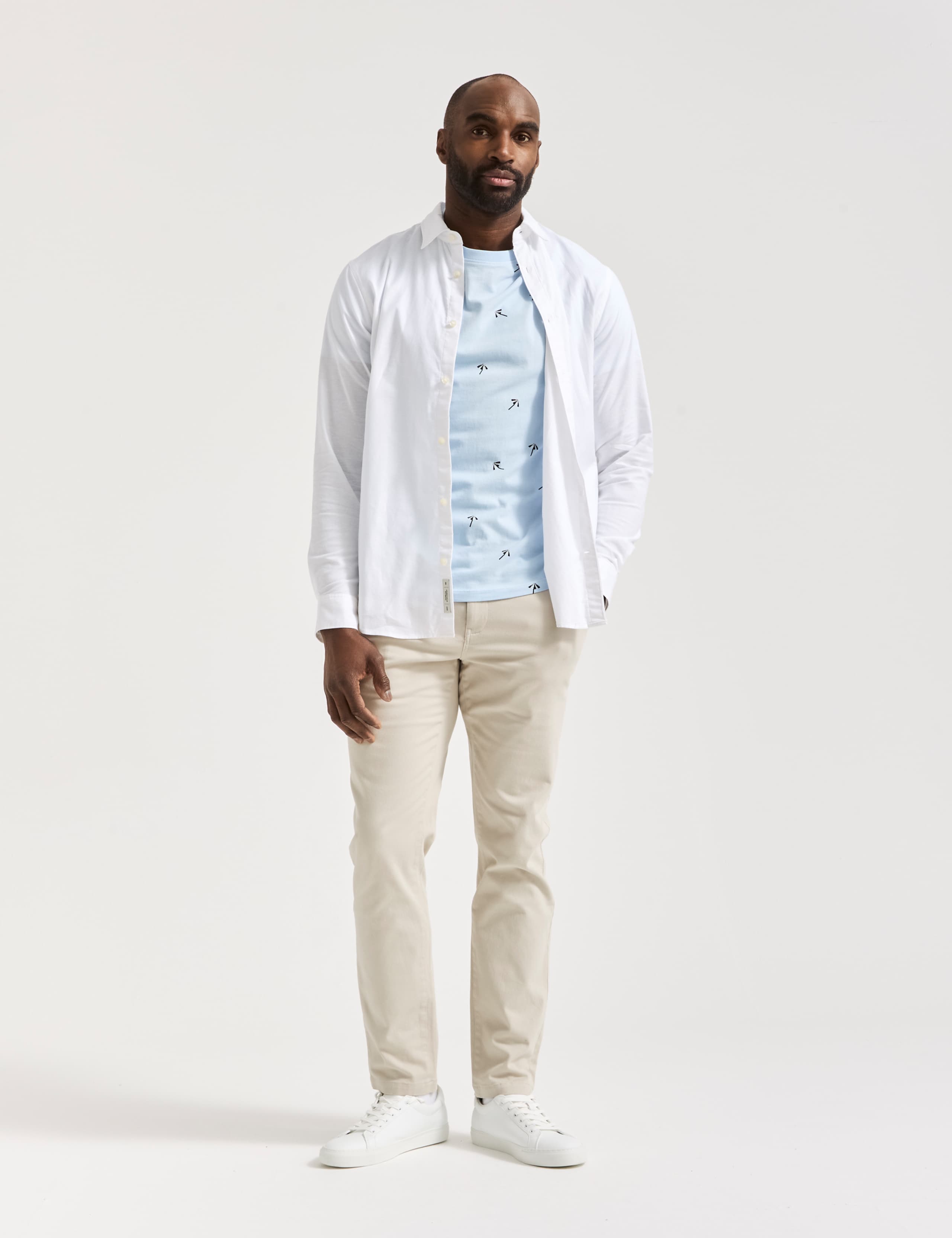 Pure Cotton Parasol Print Crew Neck T-Shirt