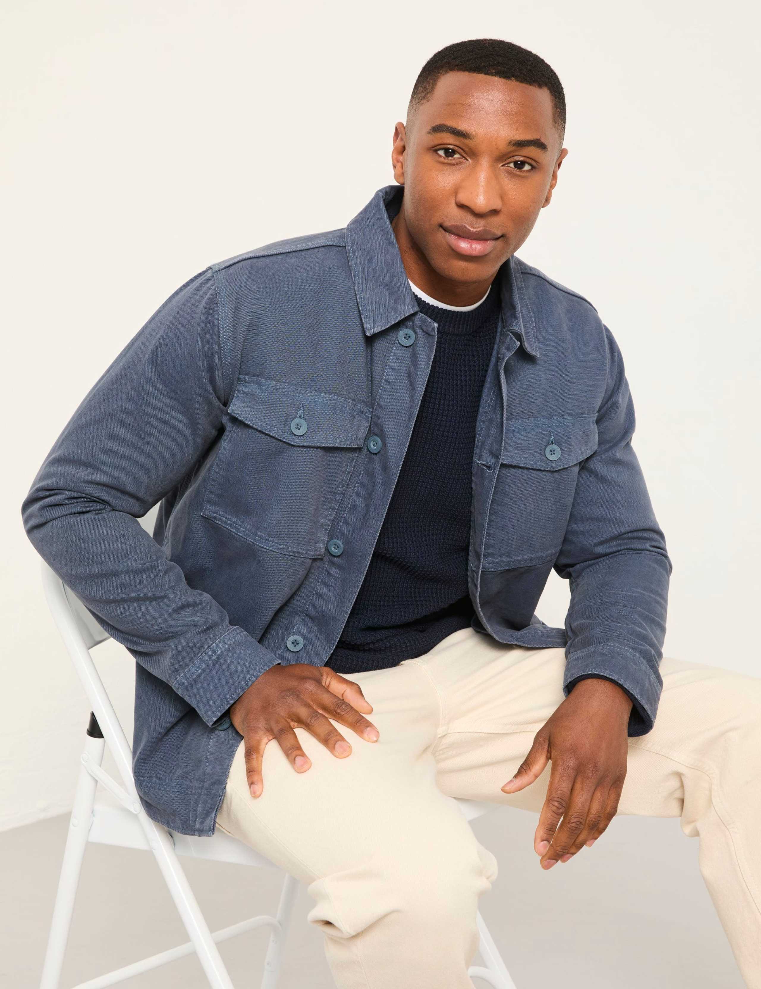 Pure Cotton Textured Crew Neck Jumper