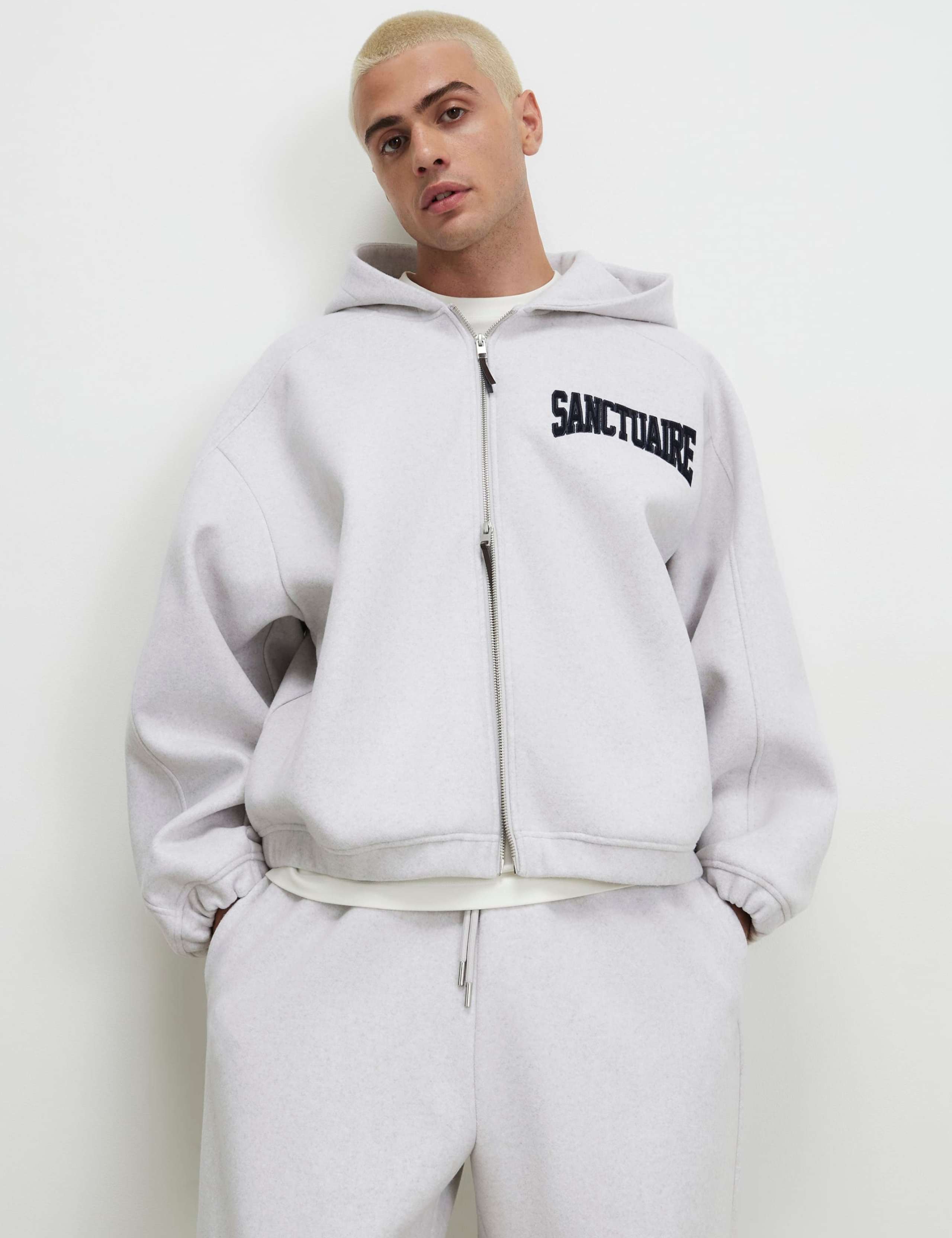 Felted Hooded Neck Knitted Hoodie