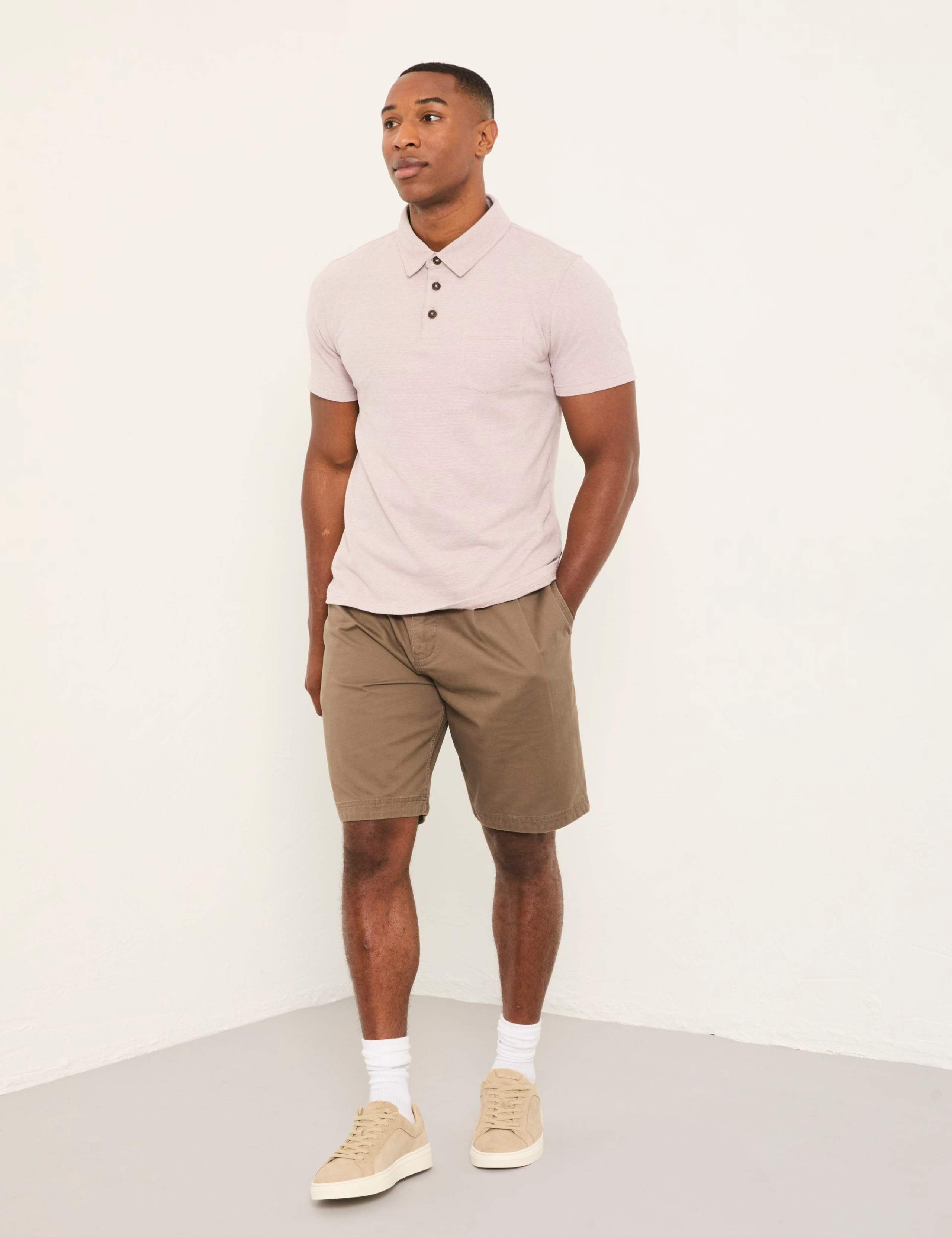 Pure Cotton Striped Polo Shirt