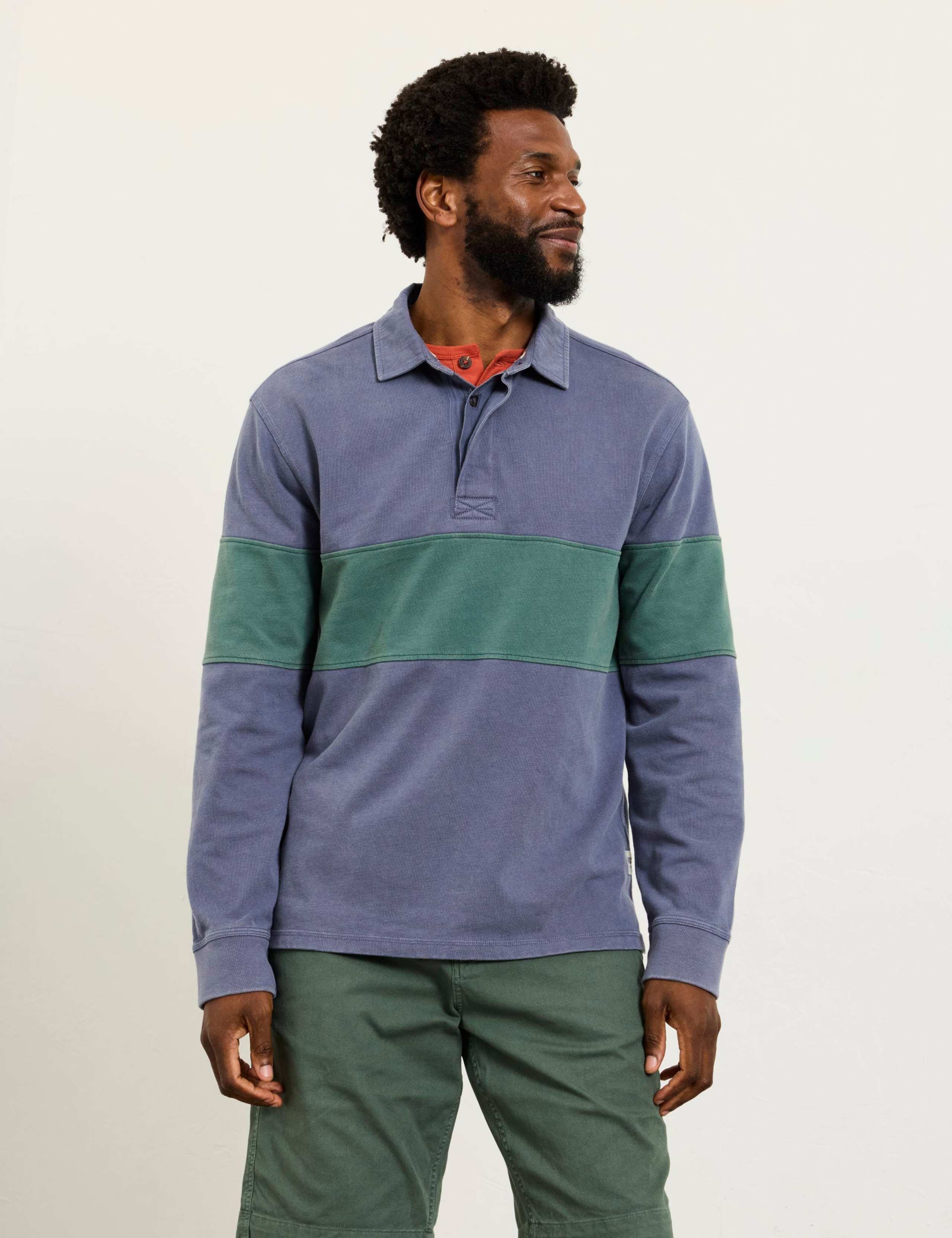 Pure Cotton Striped Rugby Shirt