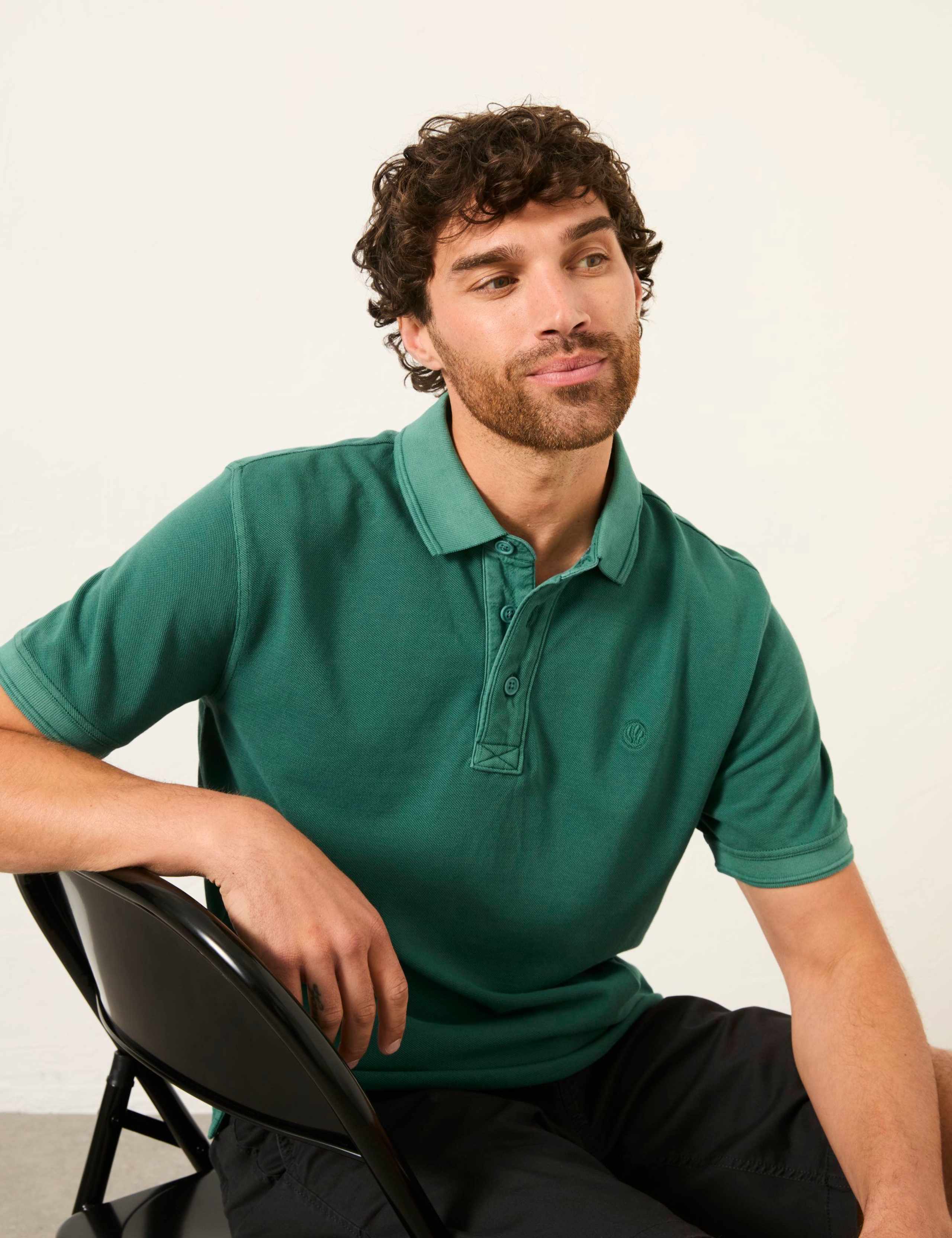 Pure Cotton Pique Polo Shirt
