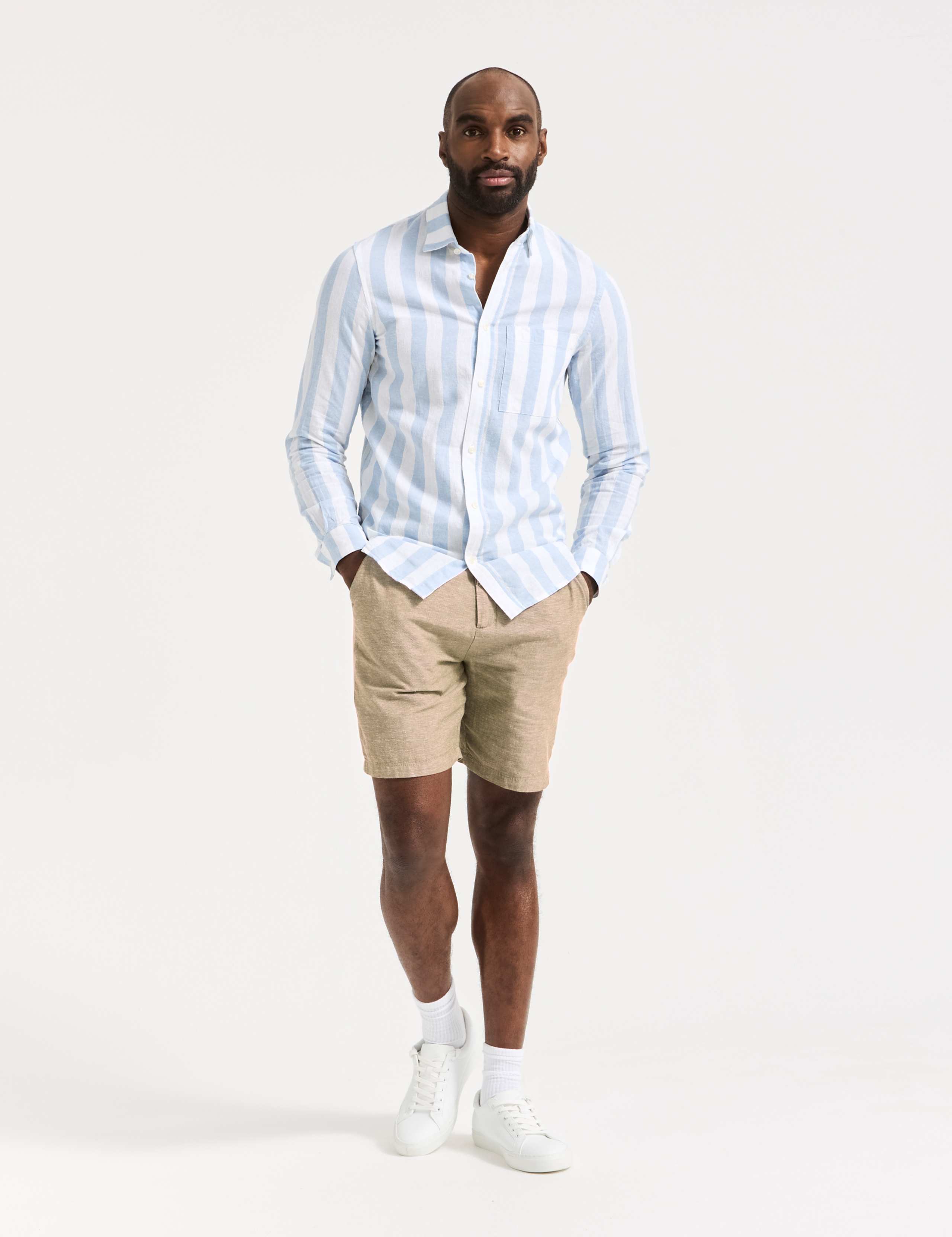 Tapered Fit Textured Shorts