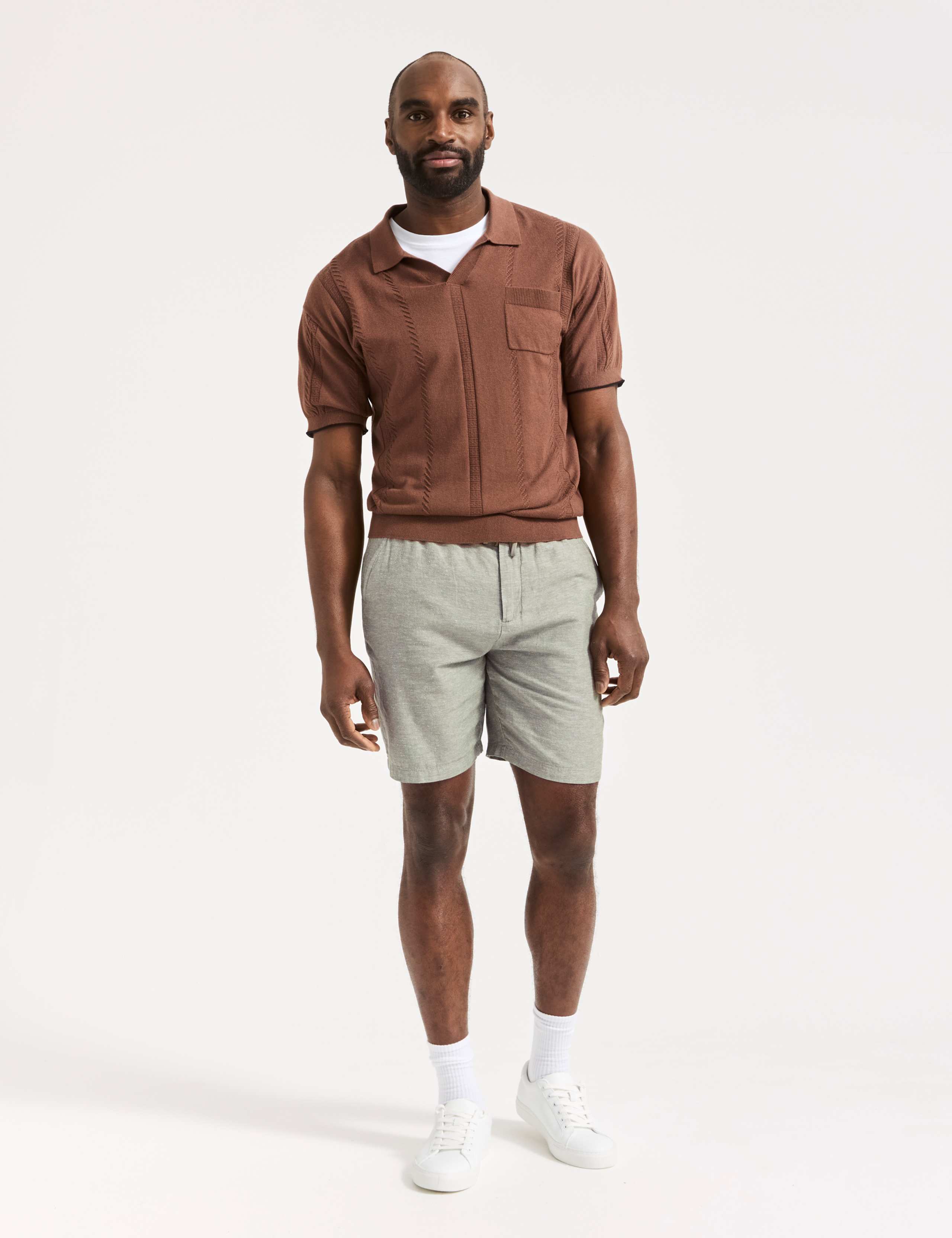Tapered Fit Textured Shorts