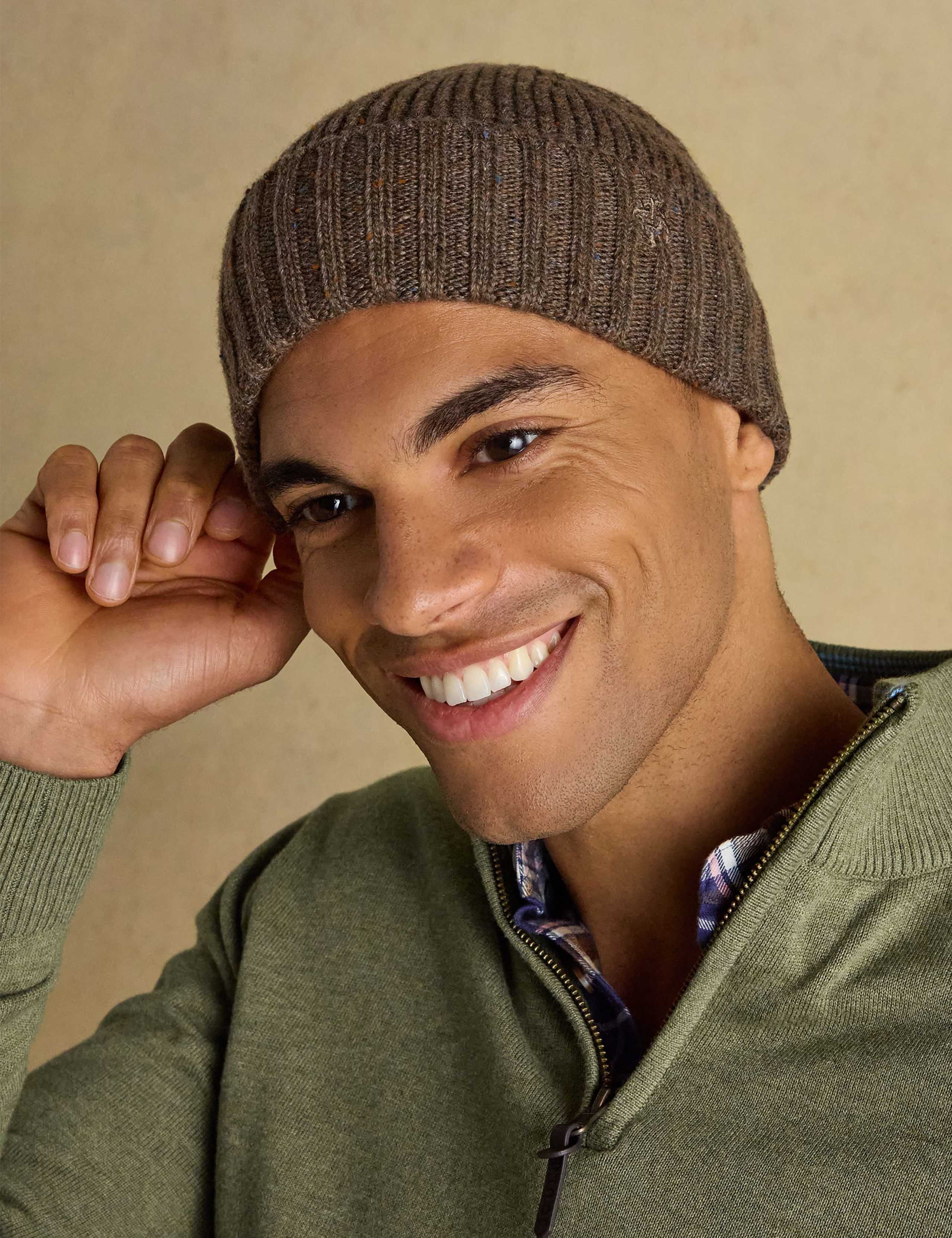 Knitted Beanie Hat with Wool