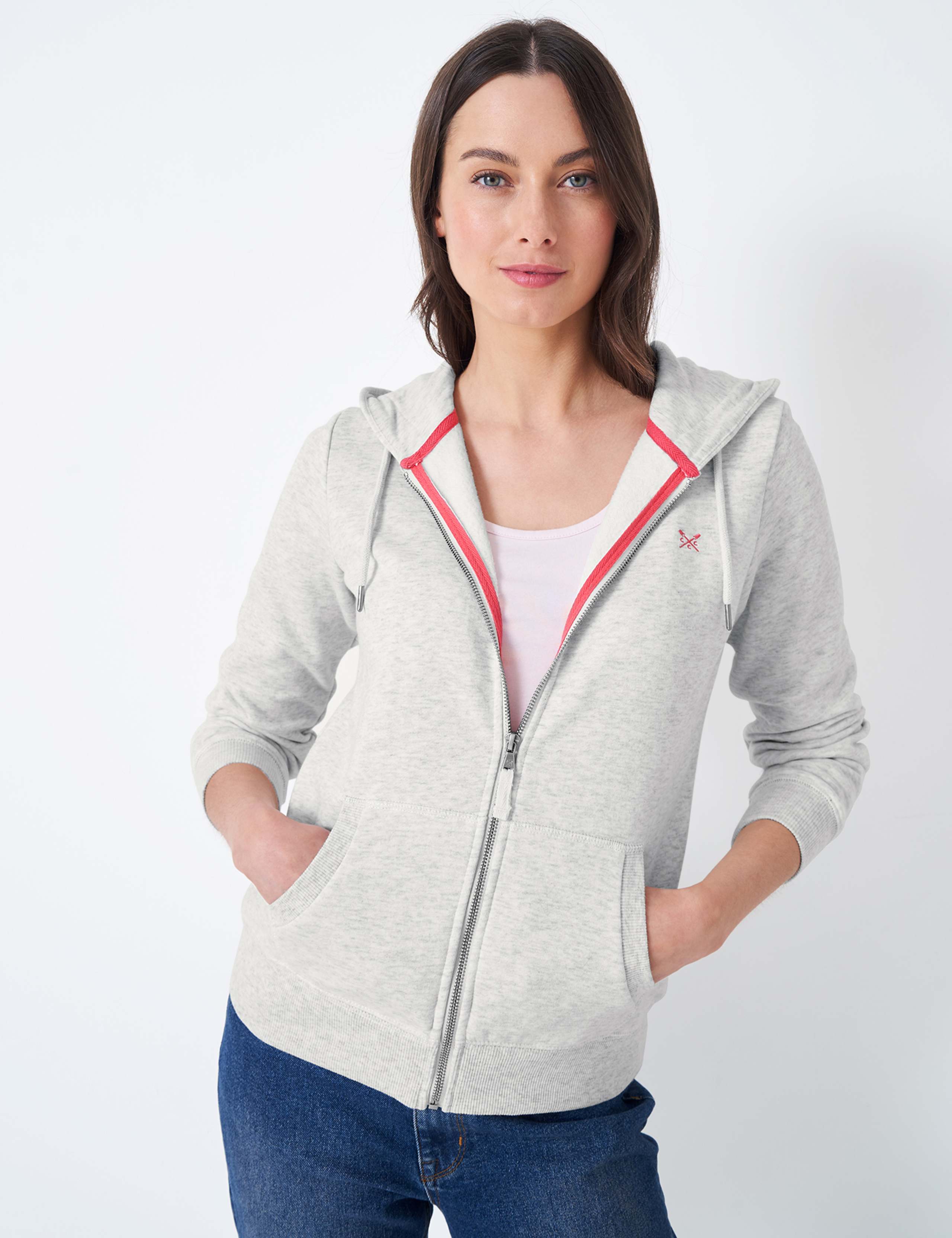 Cotton Rich Zip Up Hoodie