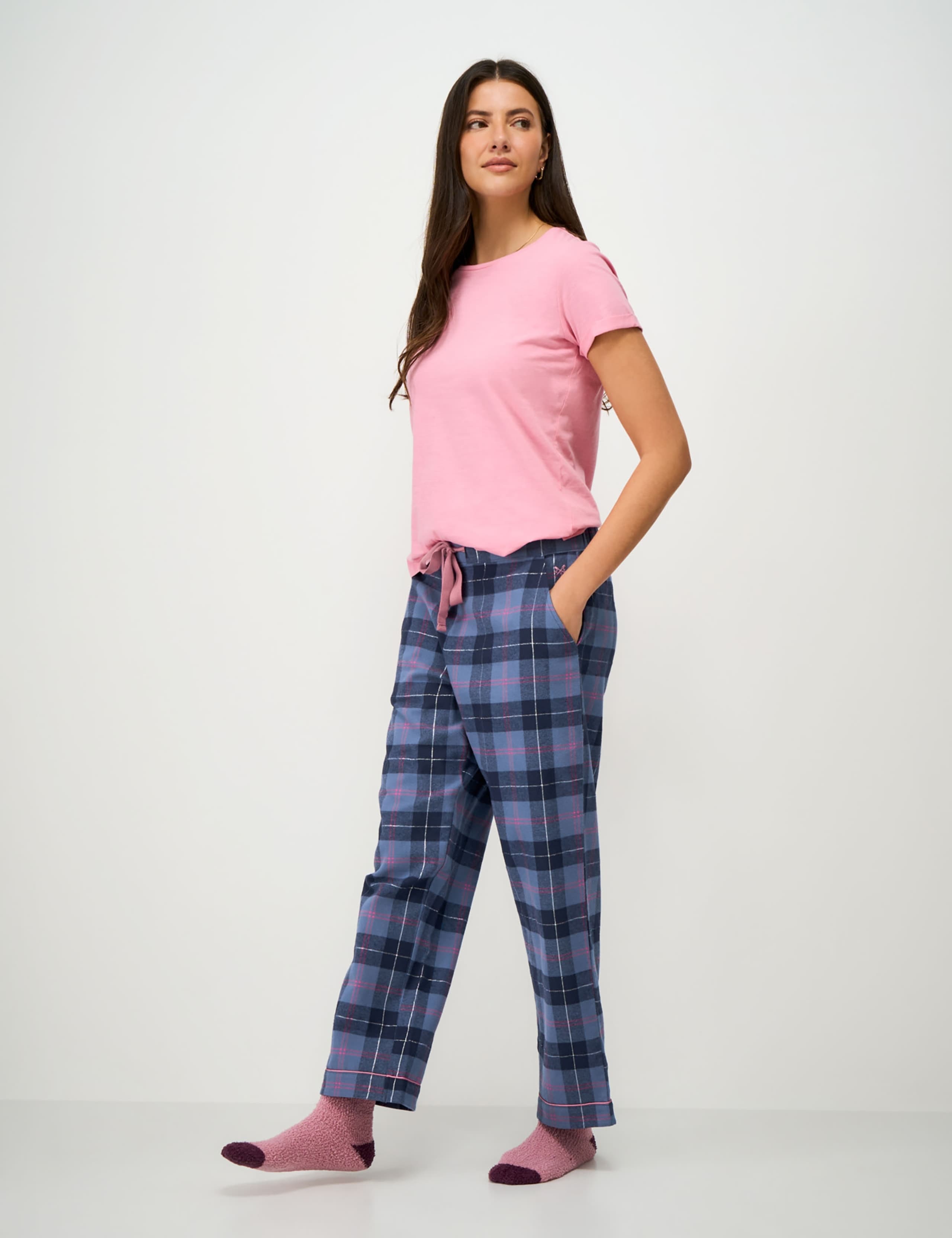 Checked Cotton Flannel Pyjama Bottoms