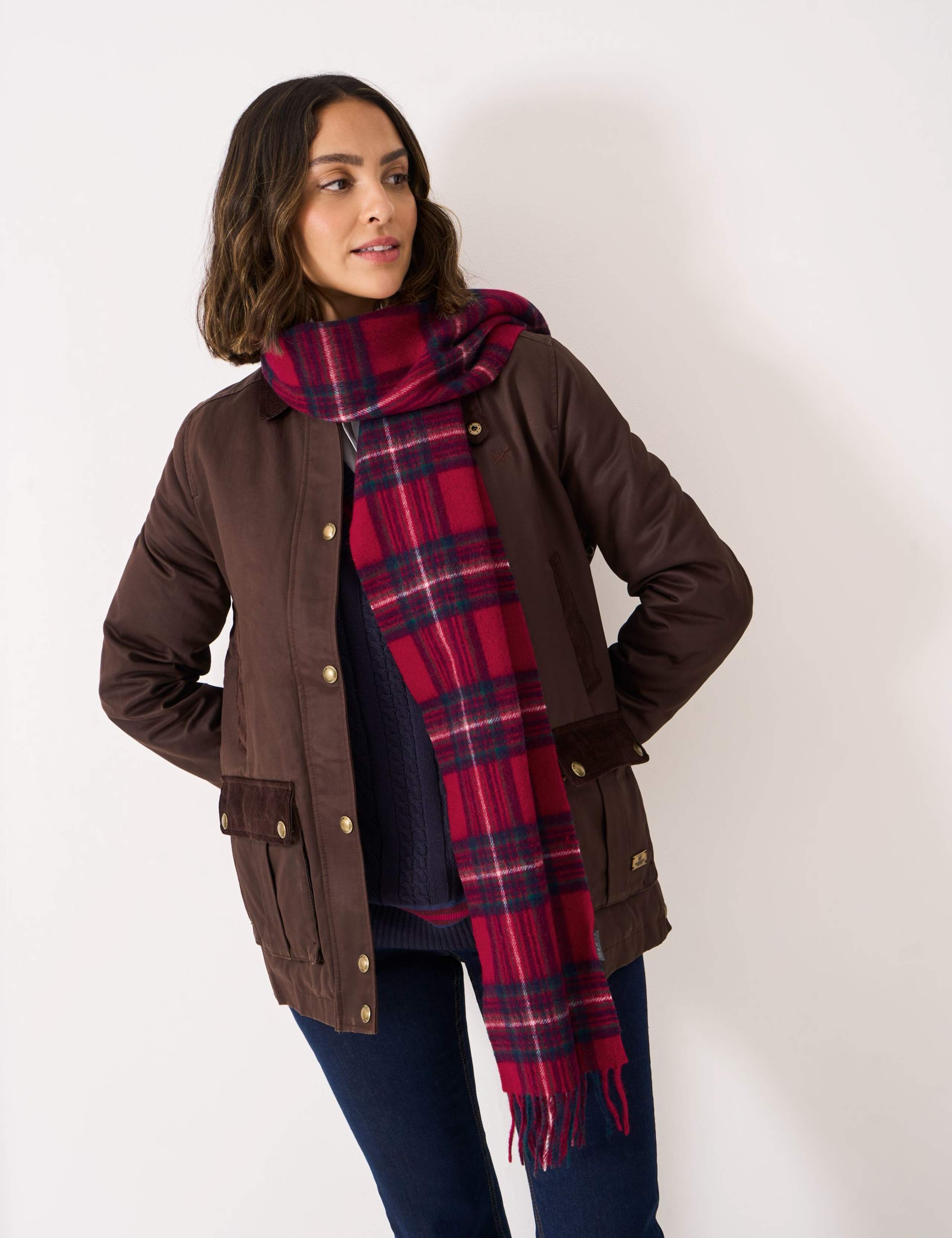 Pure Lambswool Tartan Tassel Scarf