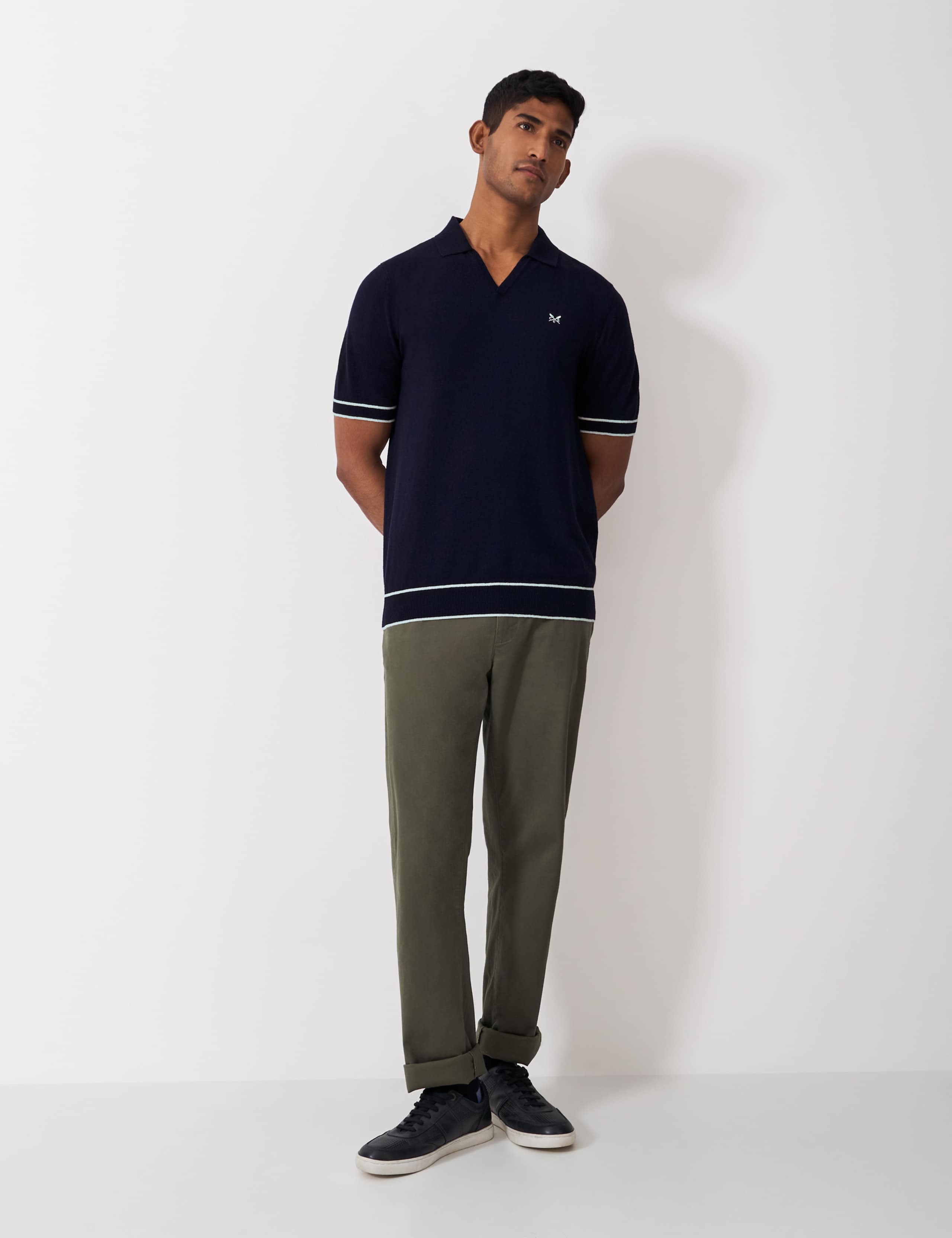 Linen Rich Tipped Polo Shirt