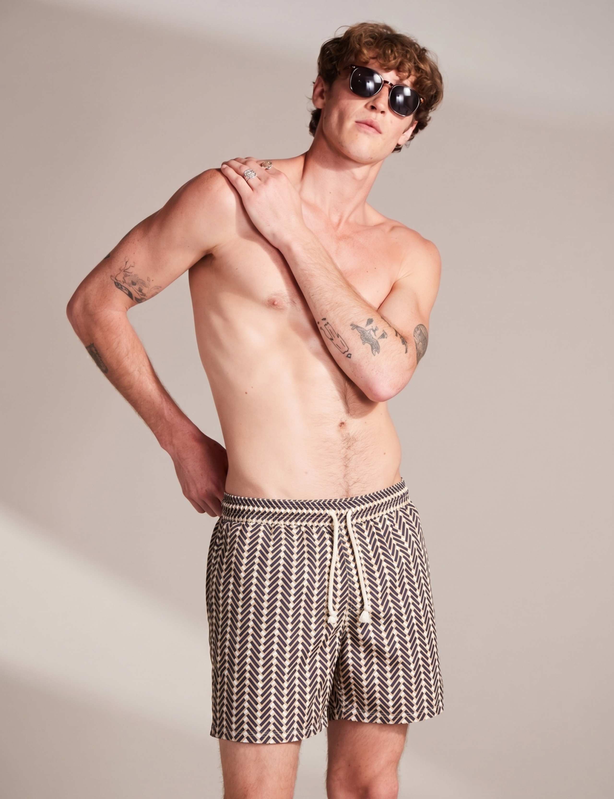 Pocketed Mid-Length Swim Shorts