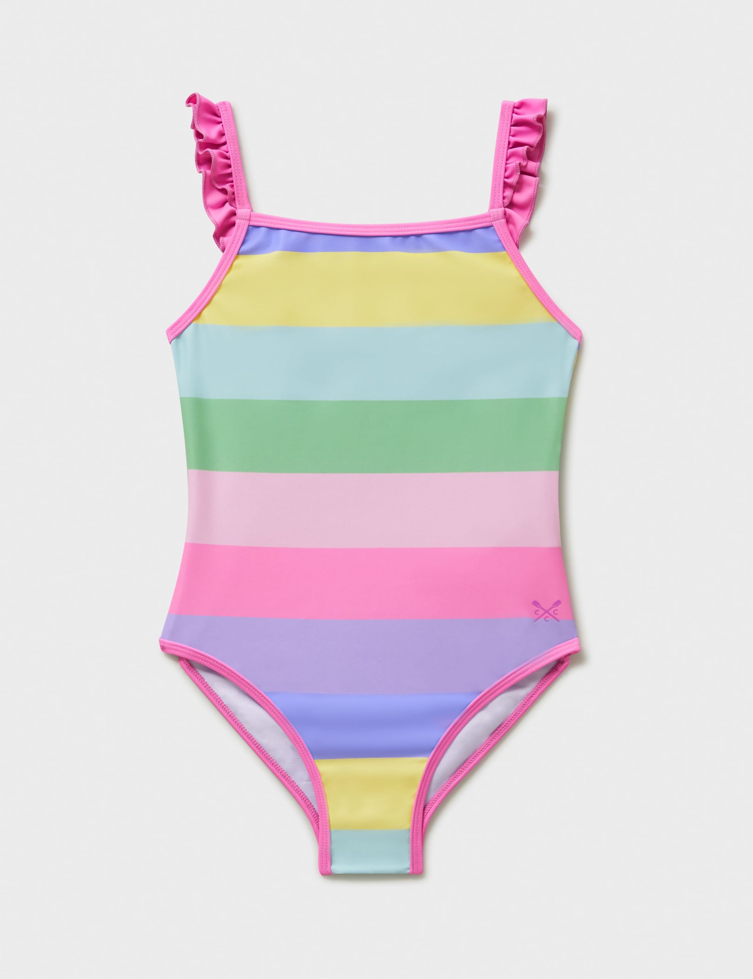 Striped Frill Swimsuit (3-12 Yrs)