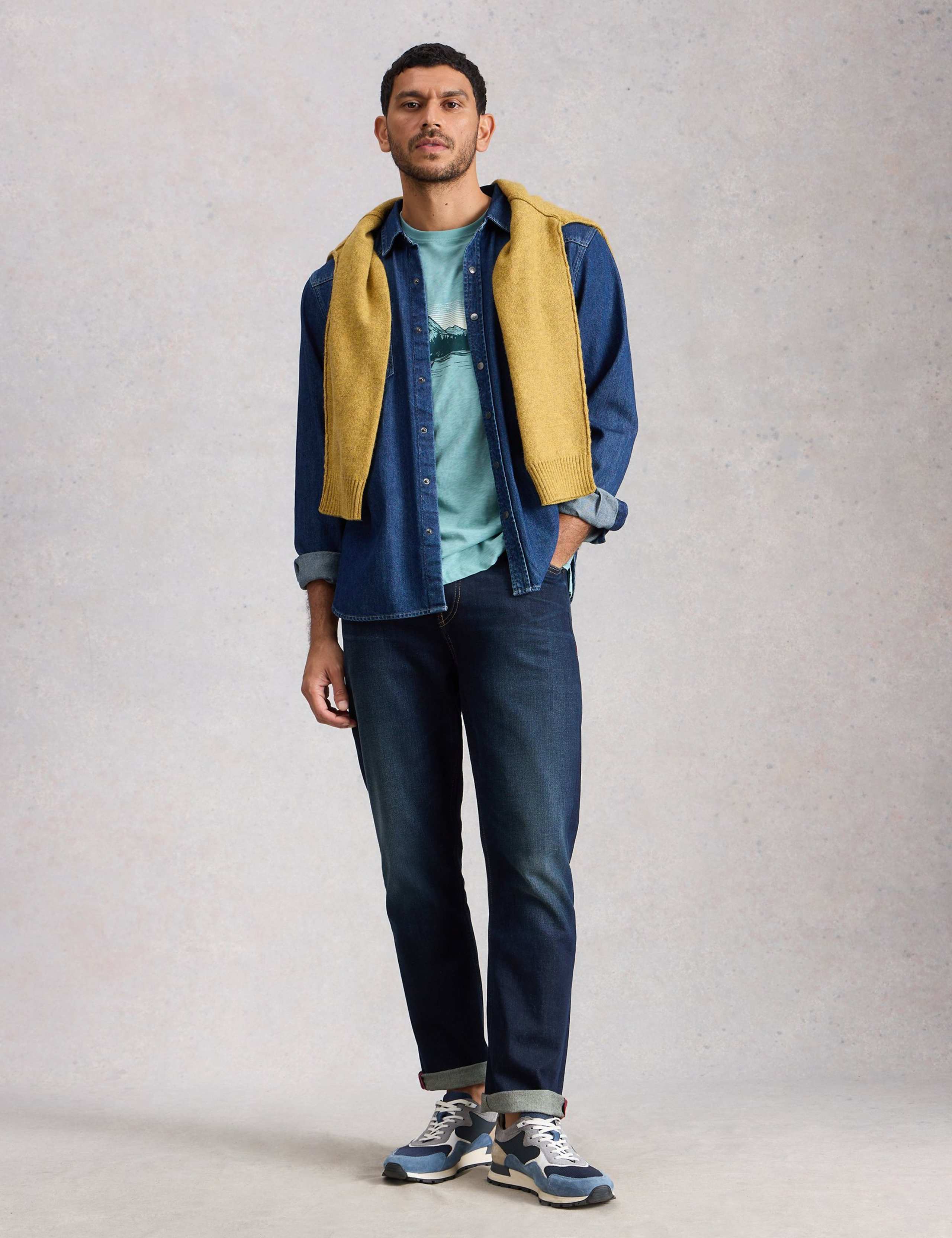 Pure Cotton Fishing Graphic T-Shirt