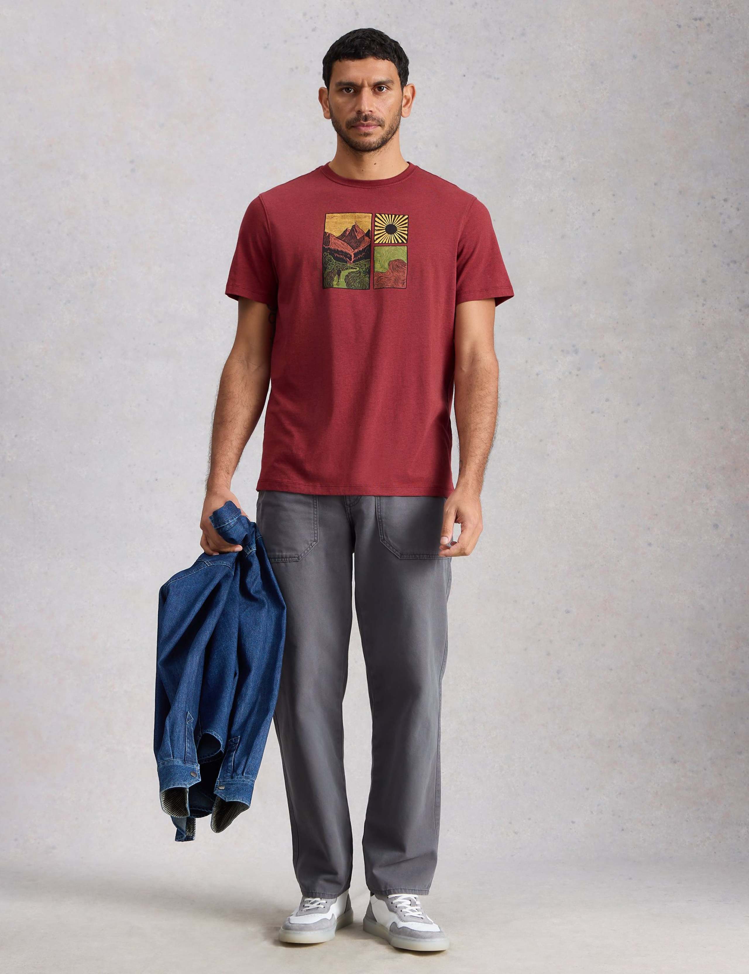 Pure Cotton Hiking Graphic T-Shirt