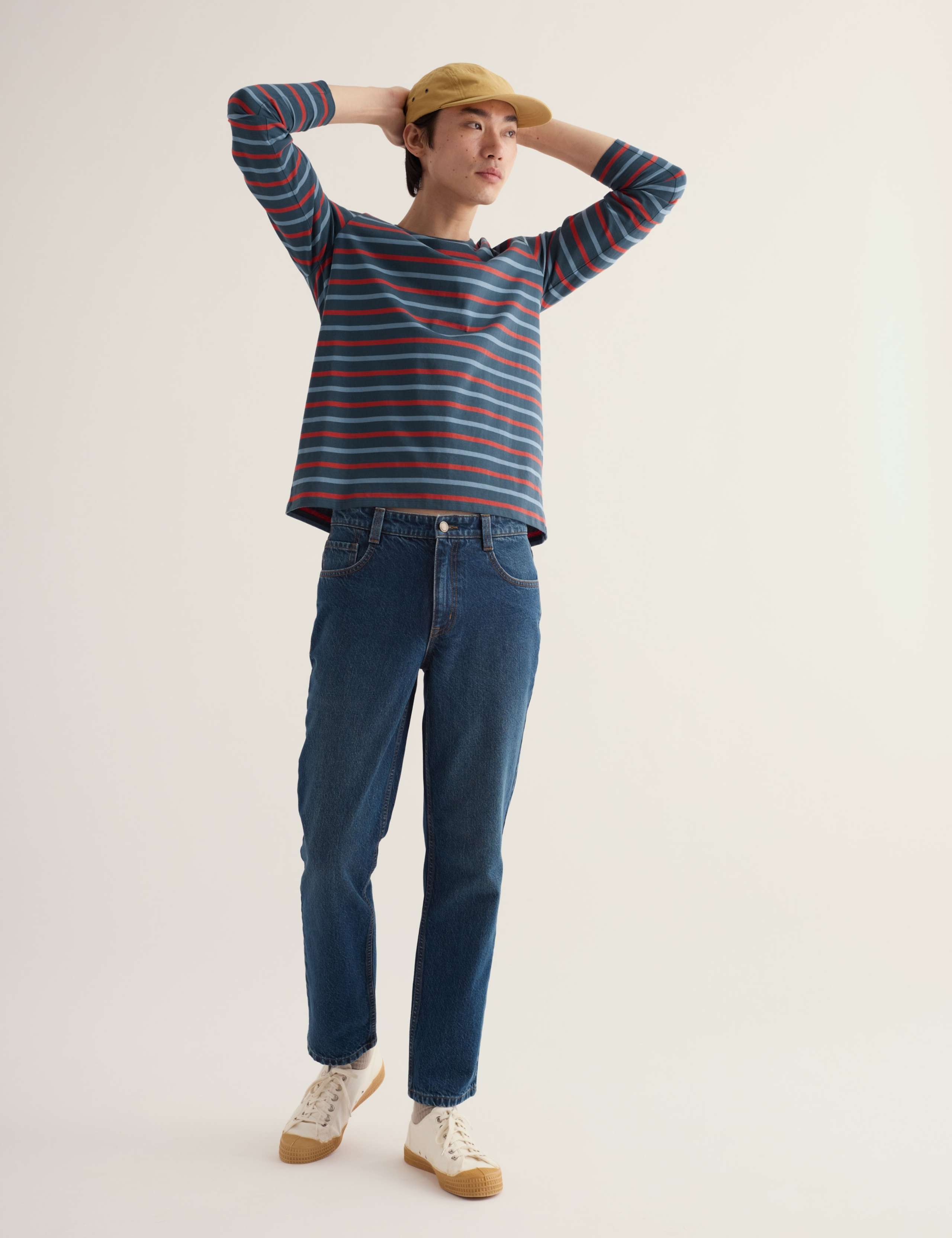 Pure Cotton Denim Straight Leg Jeans