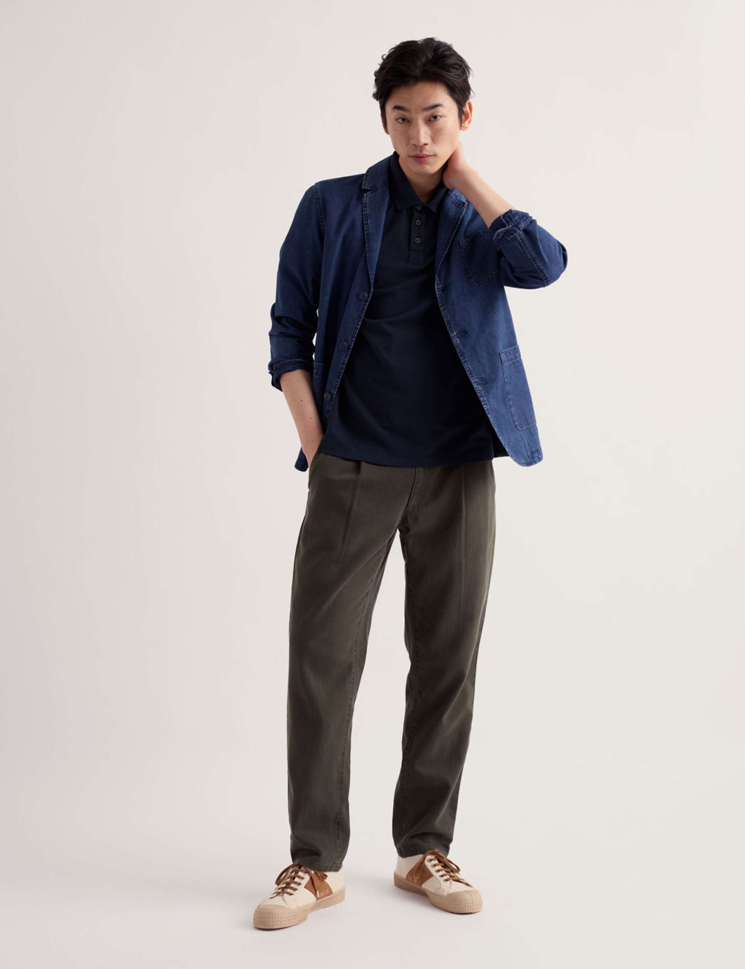 Tapered Fit Linen Rich Chinos