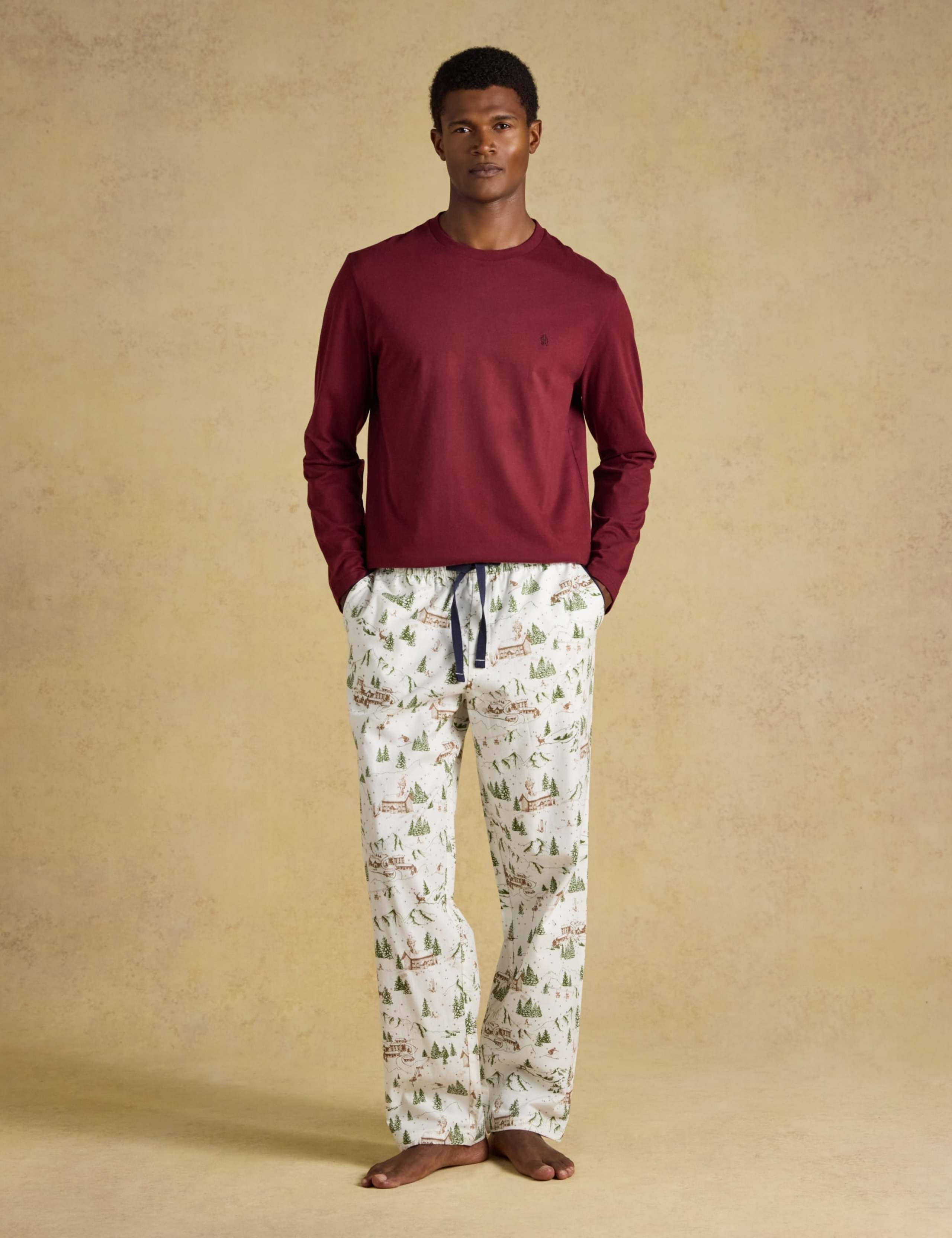Pure Cotton Ski Print Pyjama Bottoms