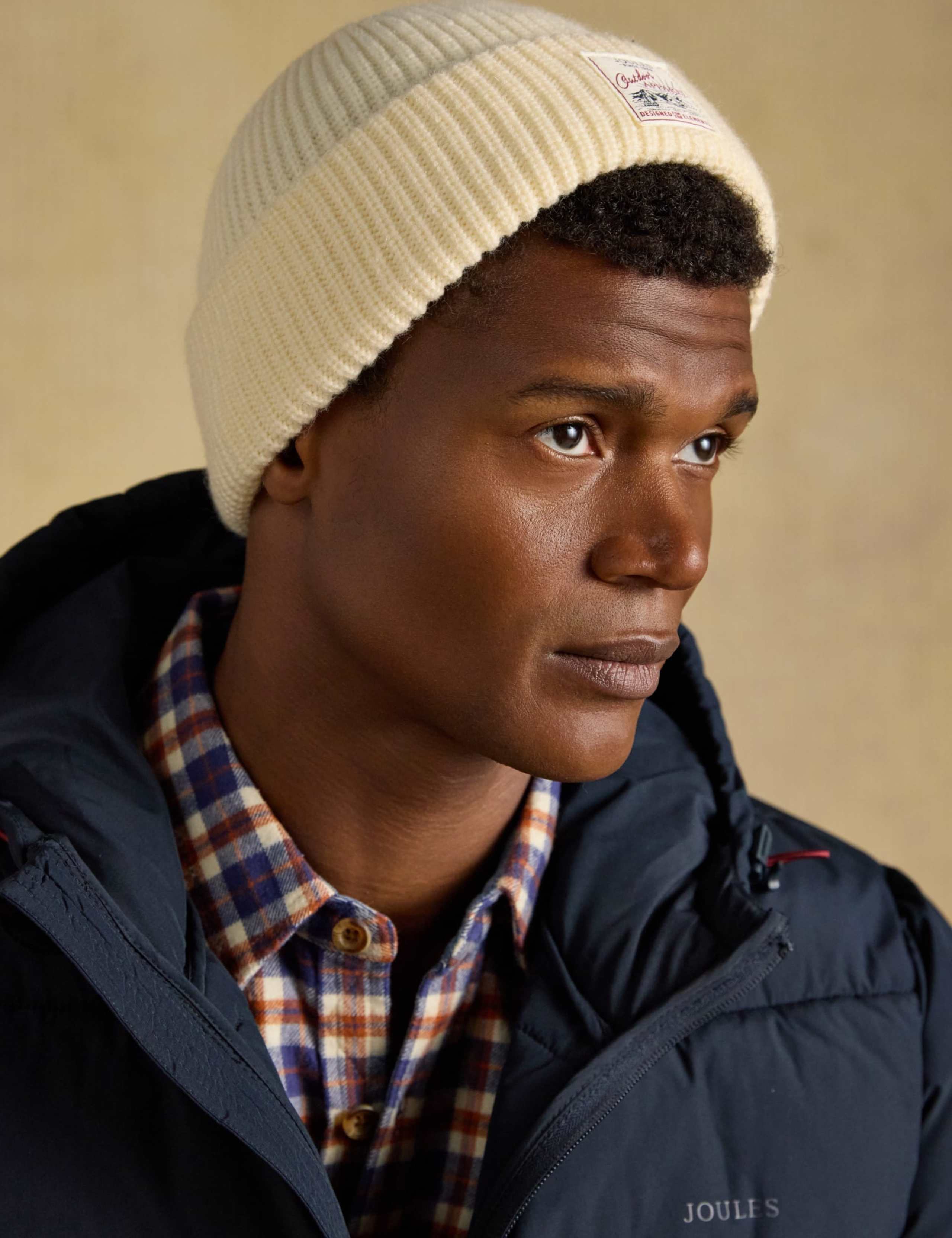 Knitted Ribbed Fisherman Beanie Hat
