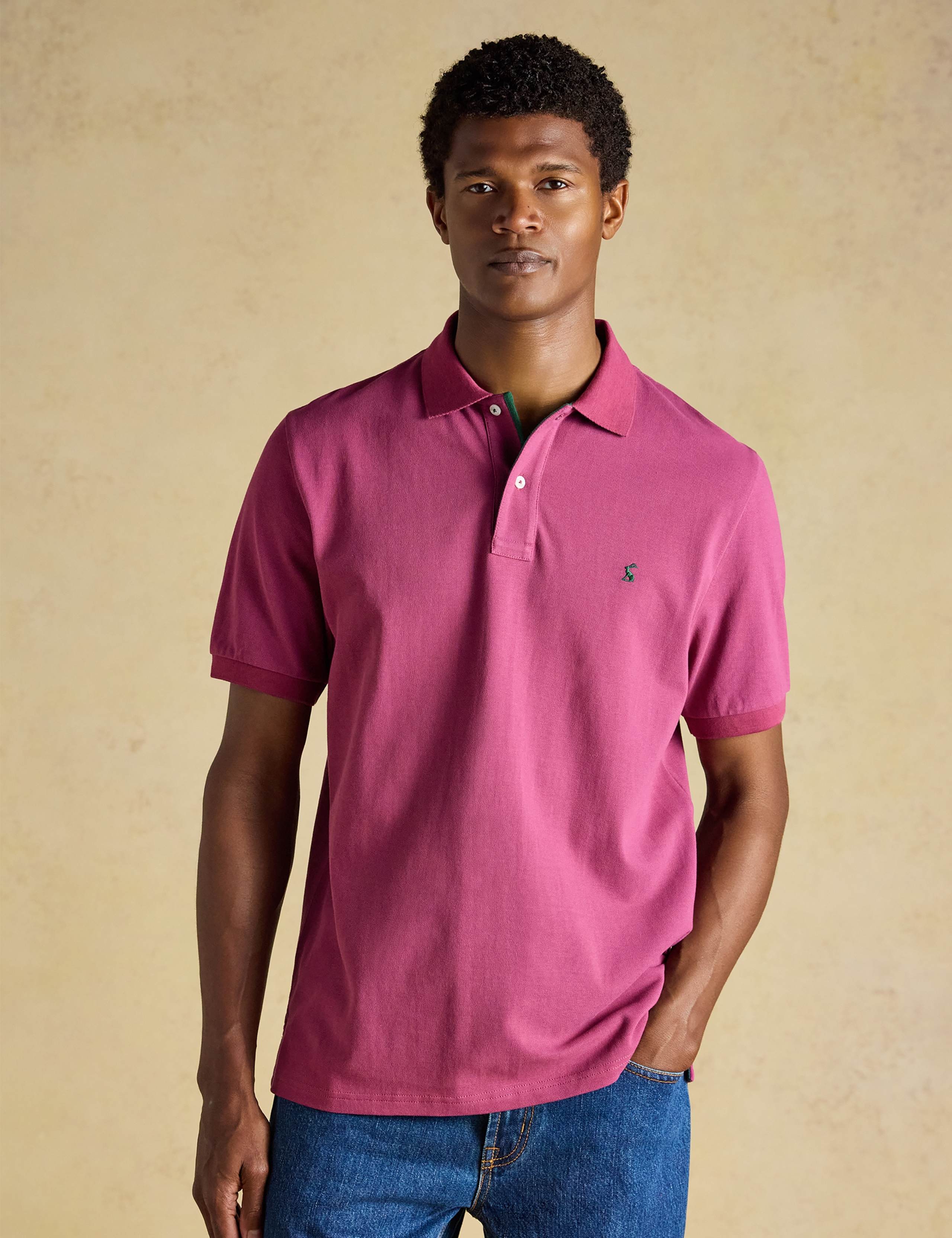 Pure Cotton Pique Short Sleeve Polo Shirt