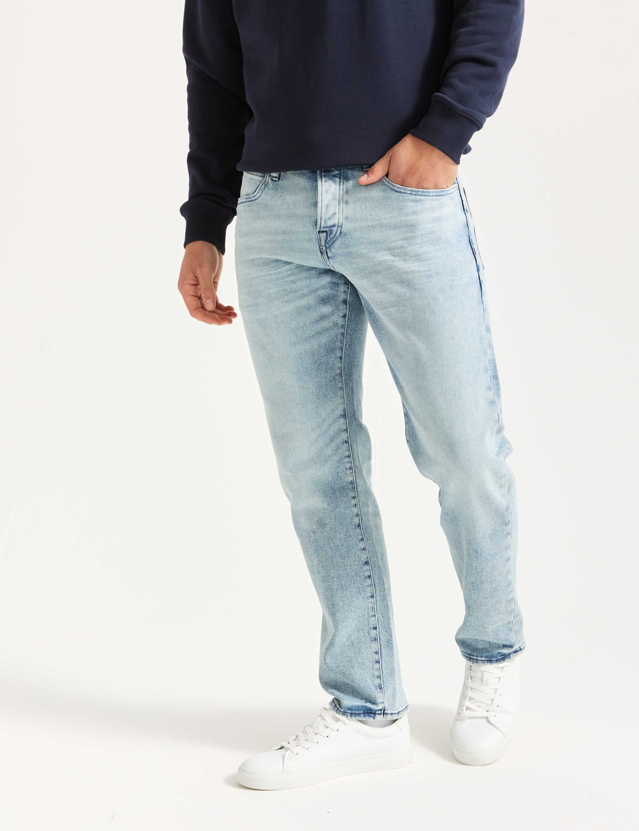 Straight Fit 5 Pocket Jeans