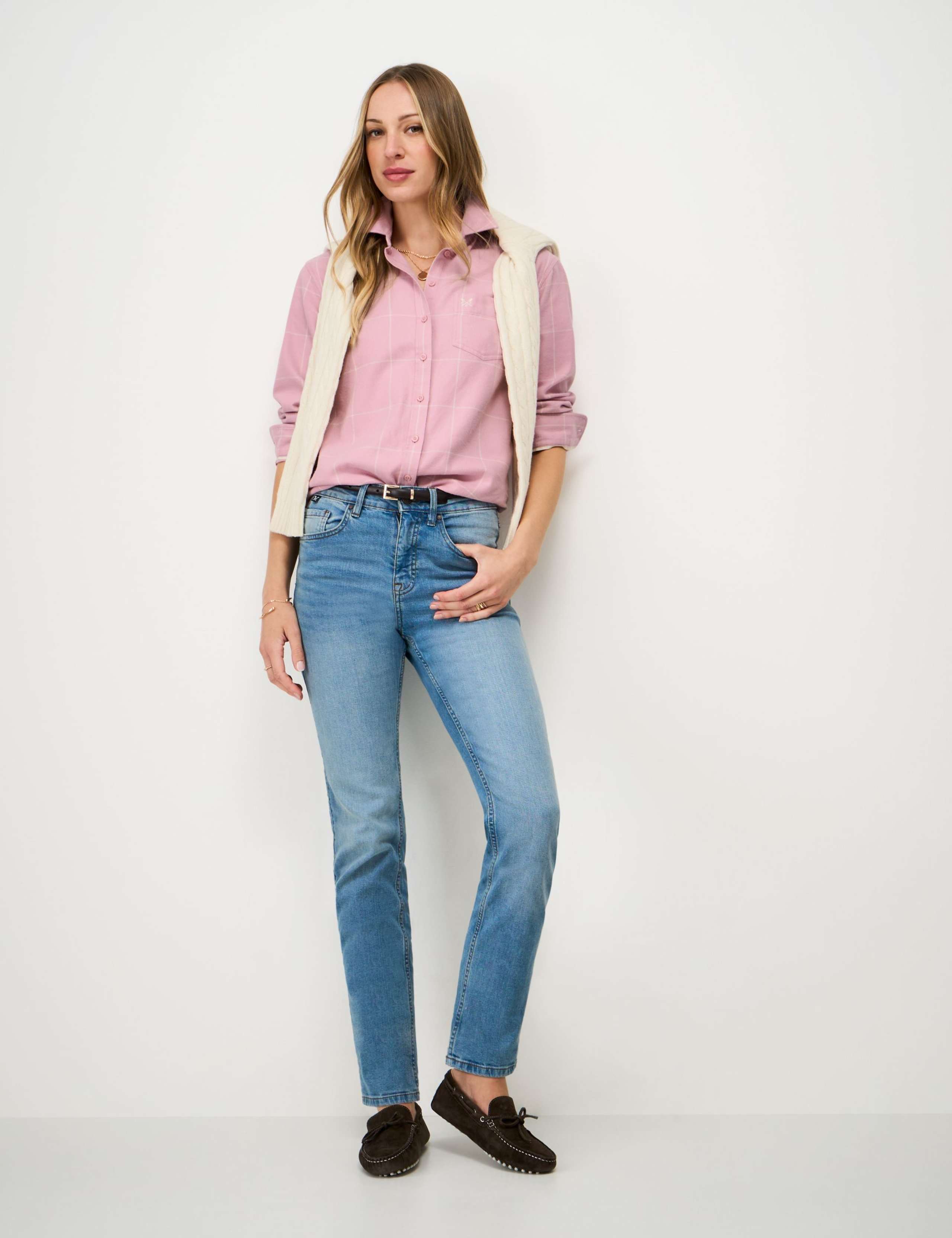 Pure Cotton Checked Relaxed Shirt