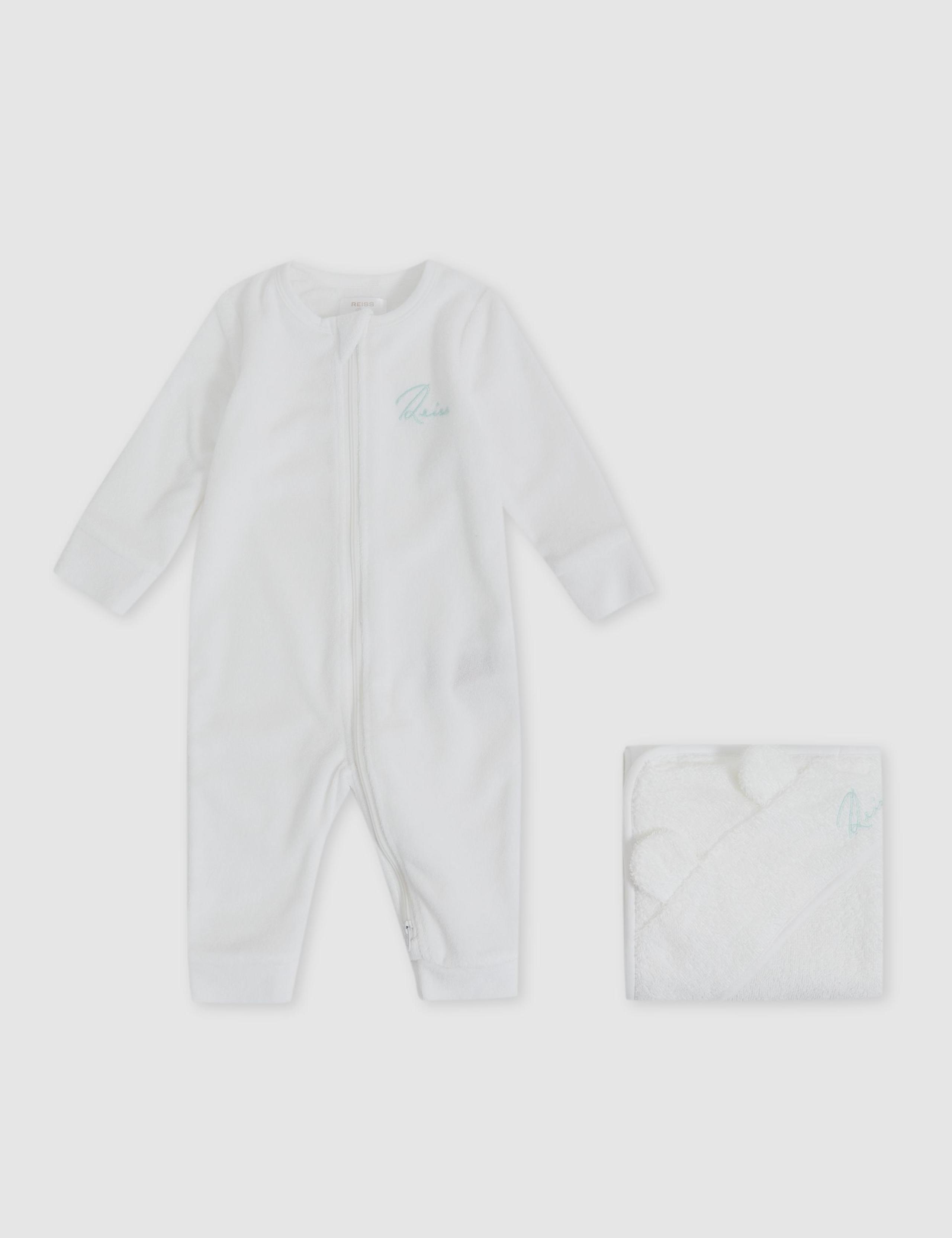 2pc Sleepsuit & Hooded Towel Set (0-24 Mths)