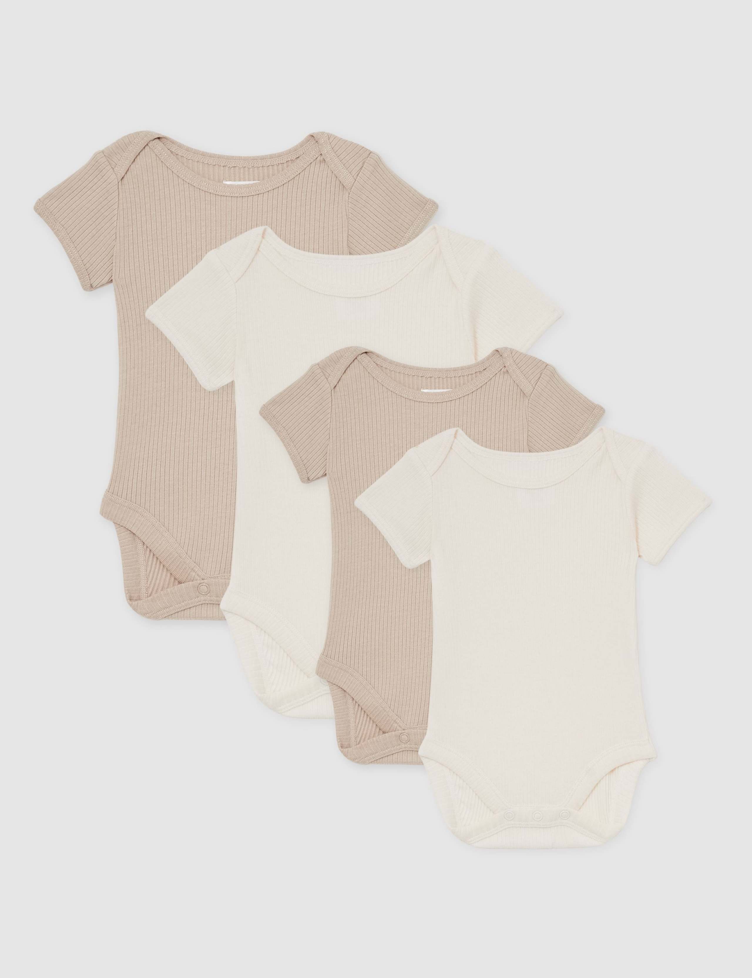 4pk Cotton Blend Bodysuits Gift Set (0-12 Mths)