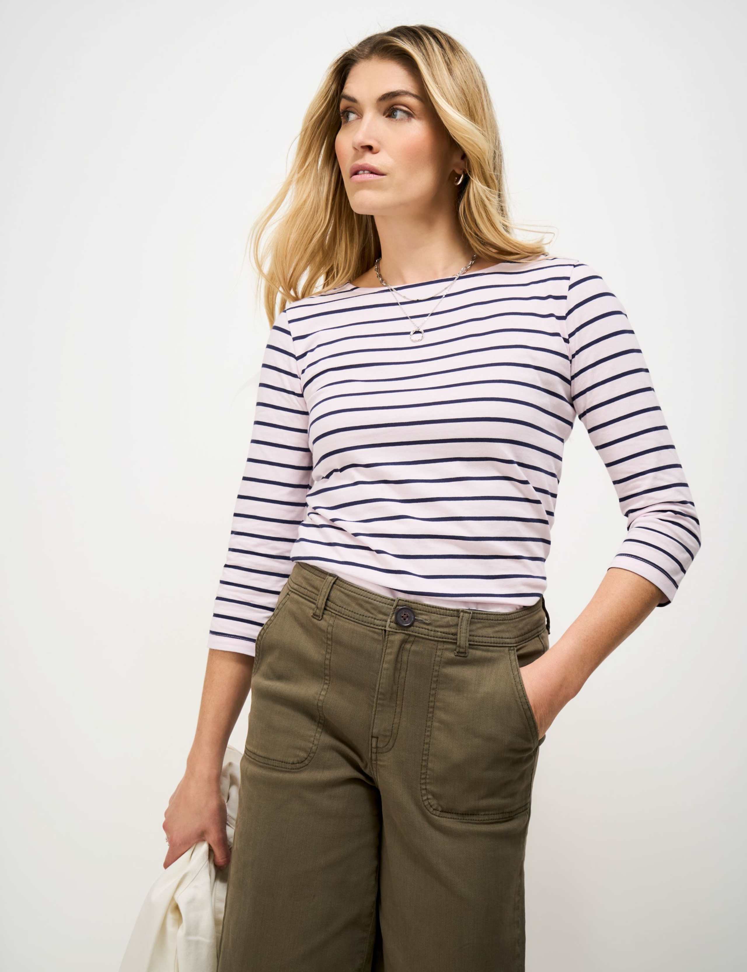Pure Cotton Striped Top