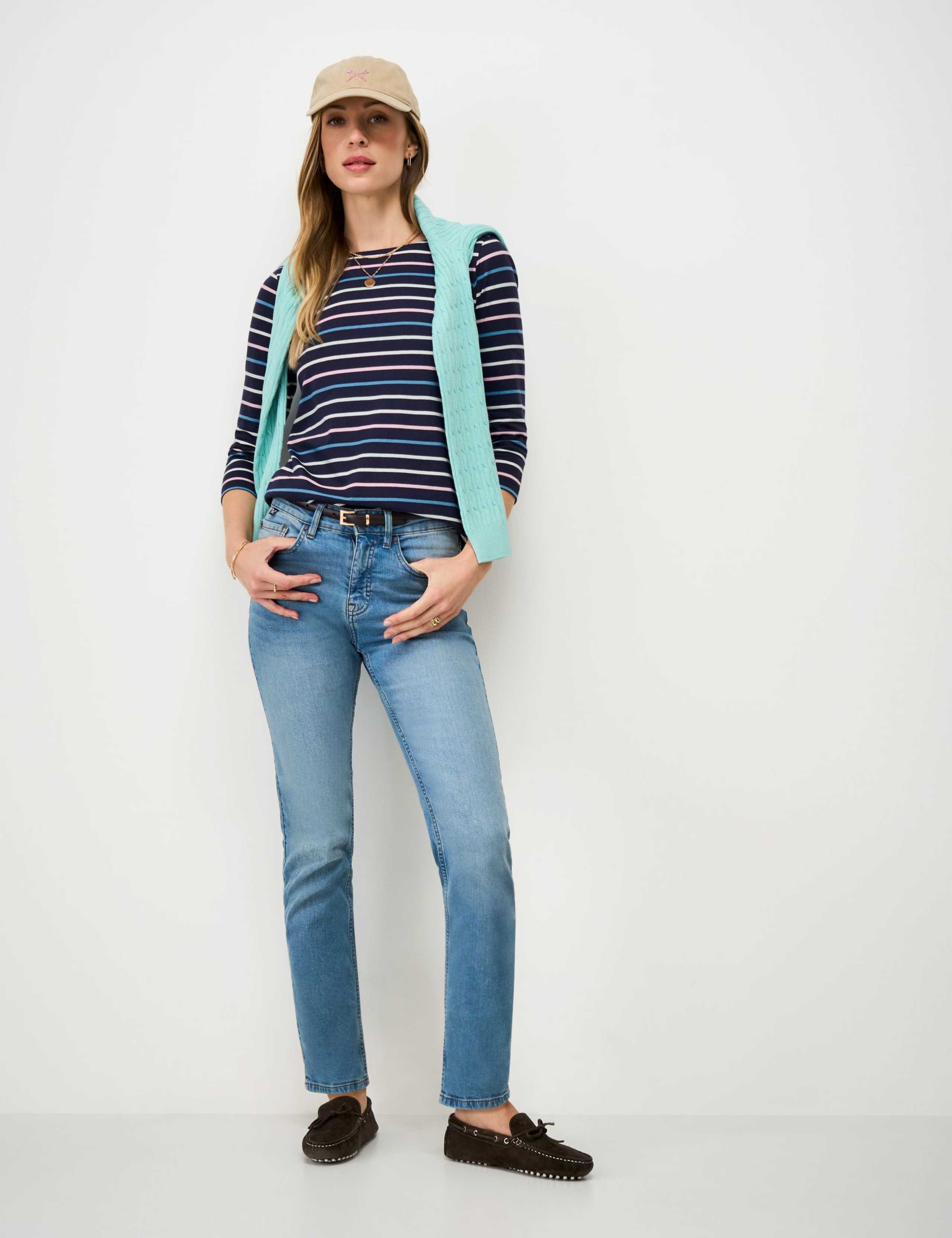 Pure Cotton Striped Top