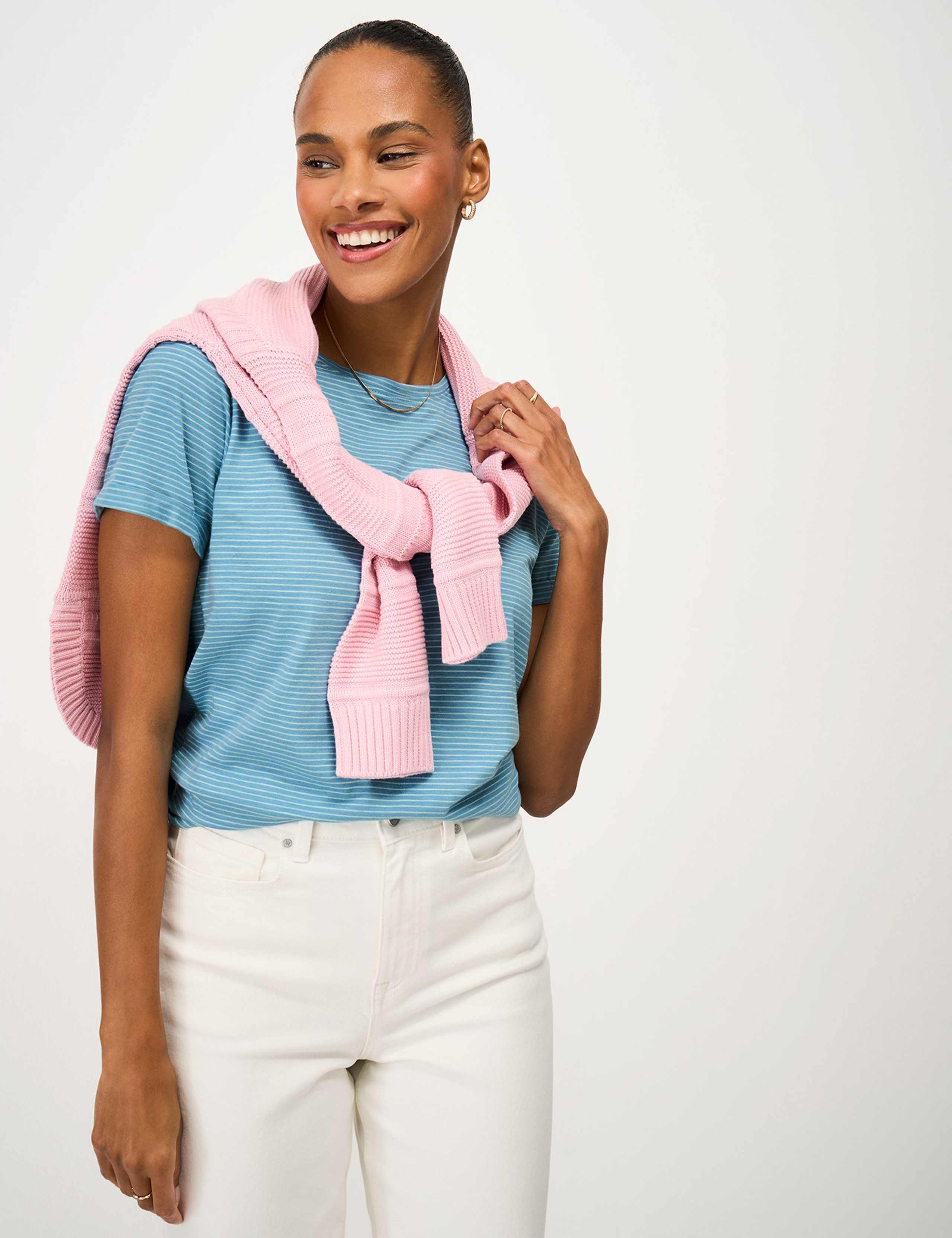 Pure Cotton Striped T-Shirt