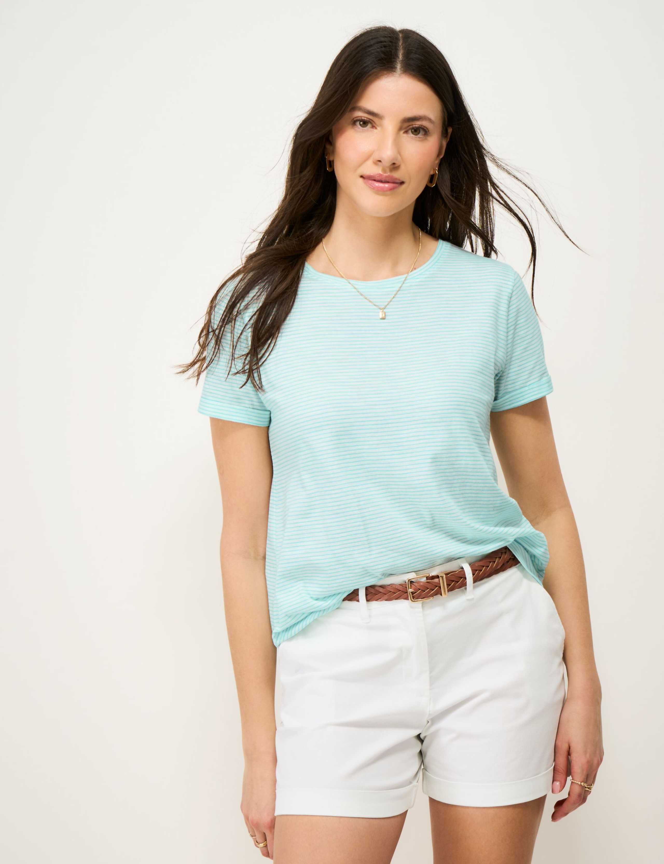 Pure Cotton Striped T-Shirt