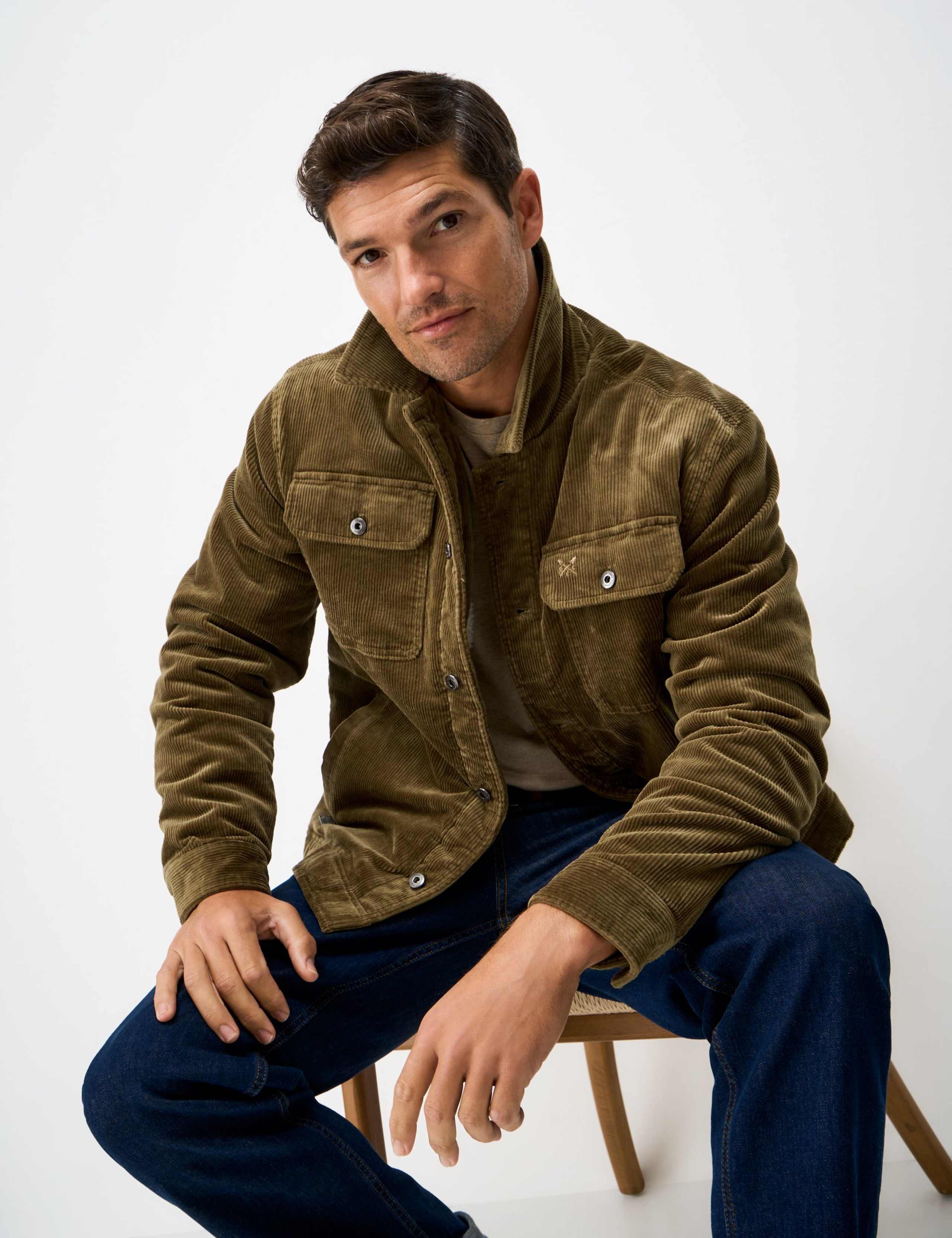 Cotton Rich Corduroy Fleece Lined Shacket