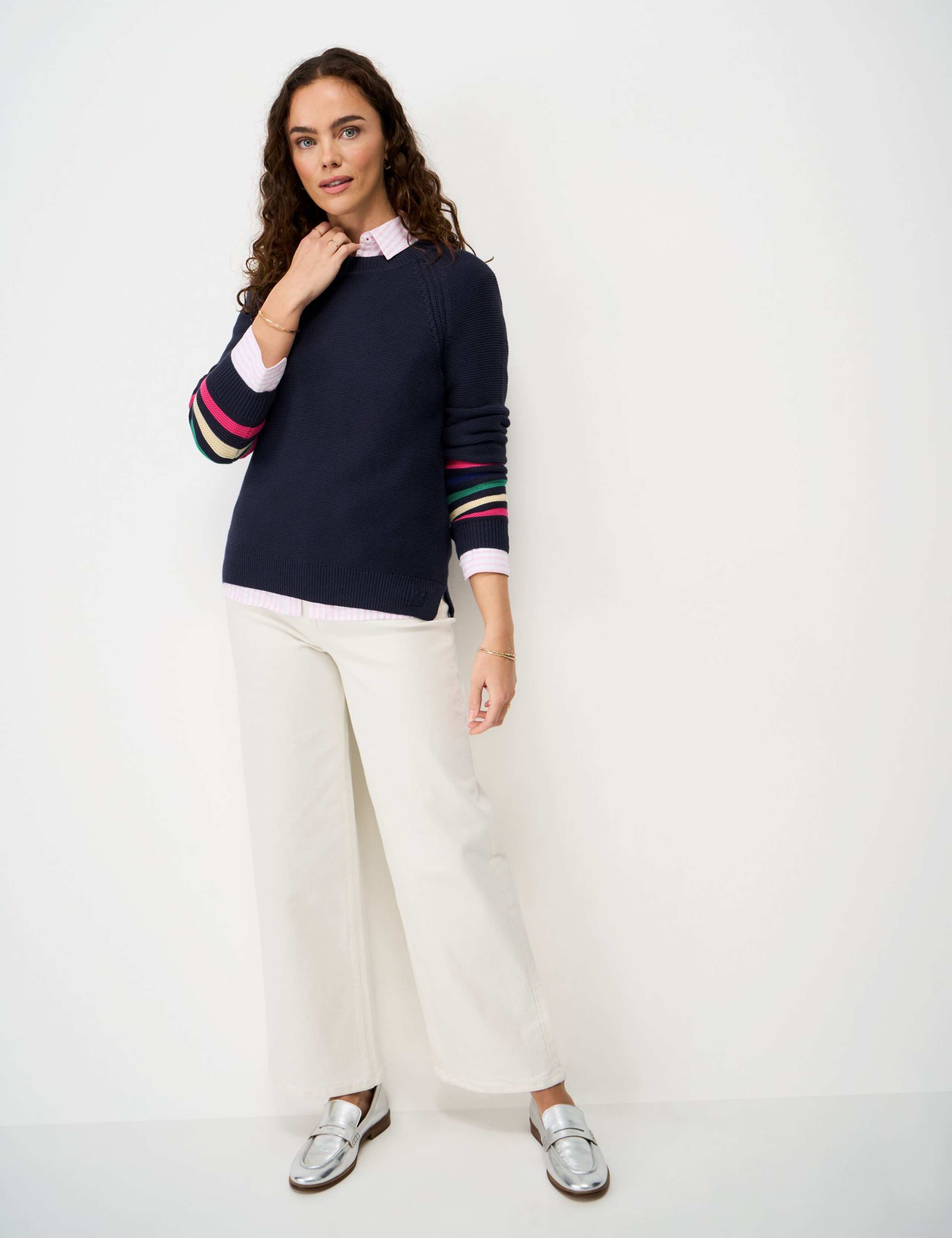 Pure Cotton Textured Stitch Jumper