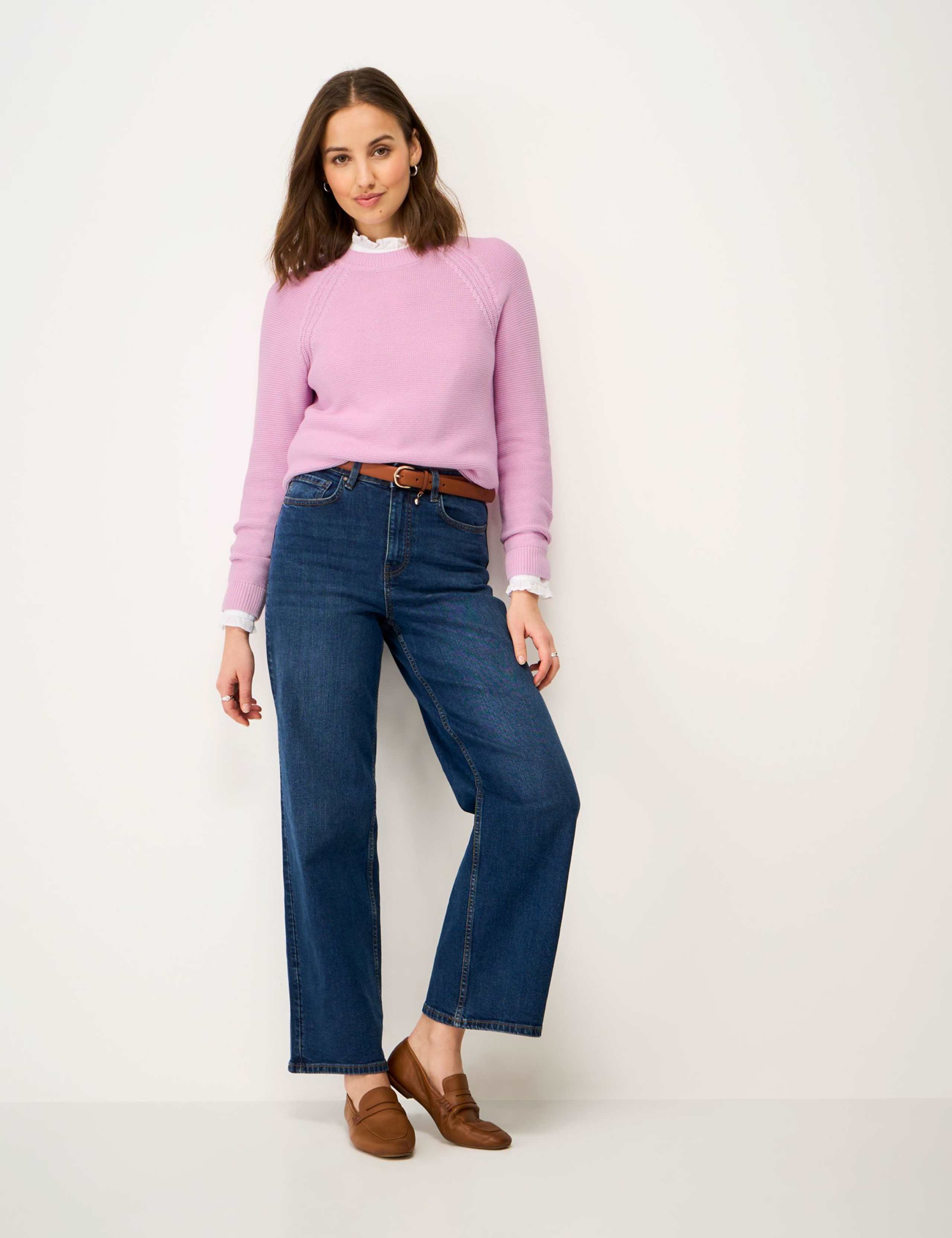 Pure Cotton Textured Stitch Jumper