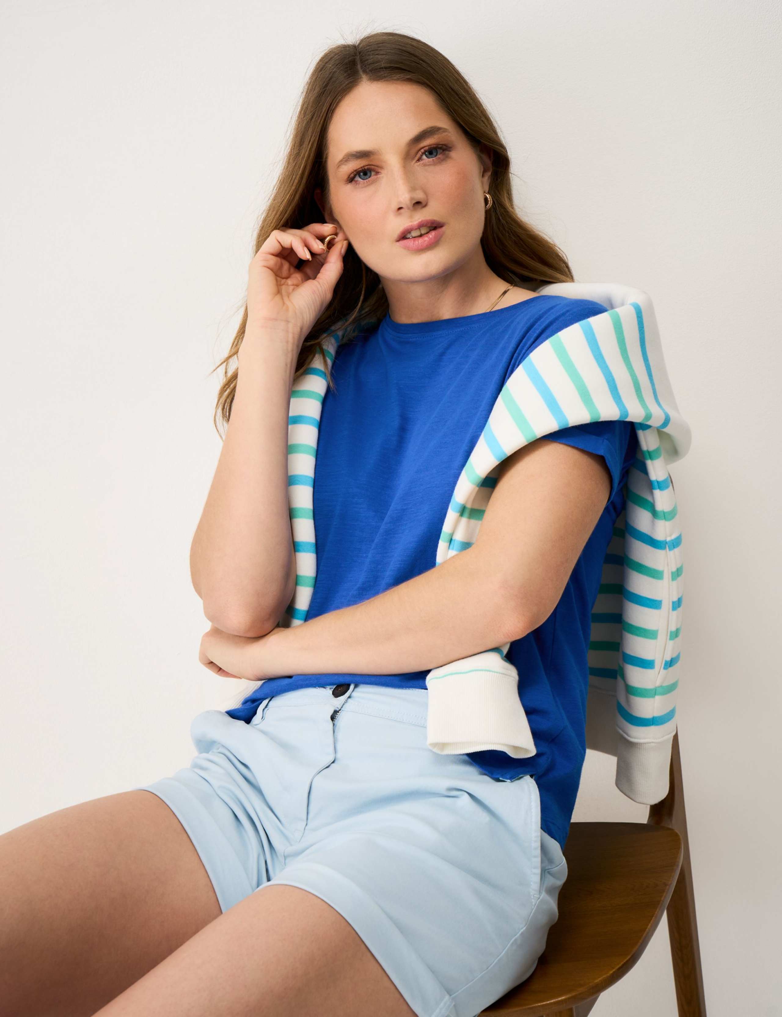 Pure Cotton Crew Neck T-Shirt