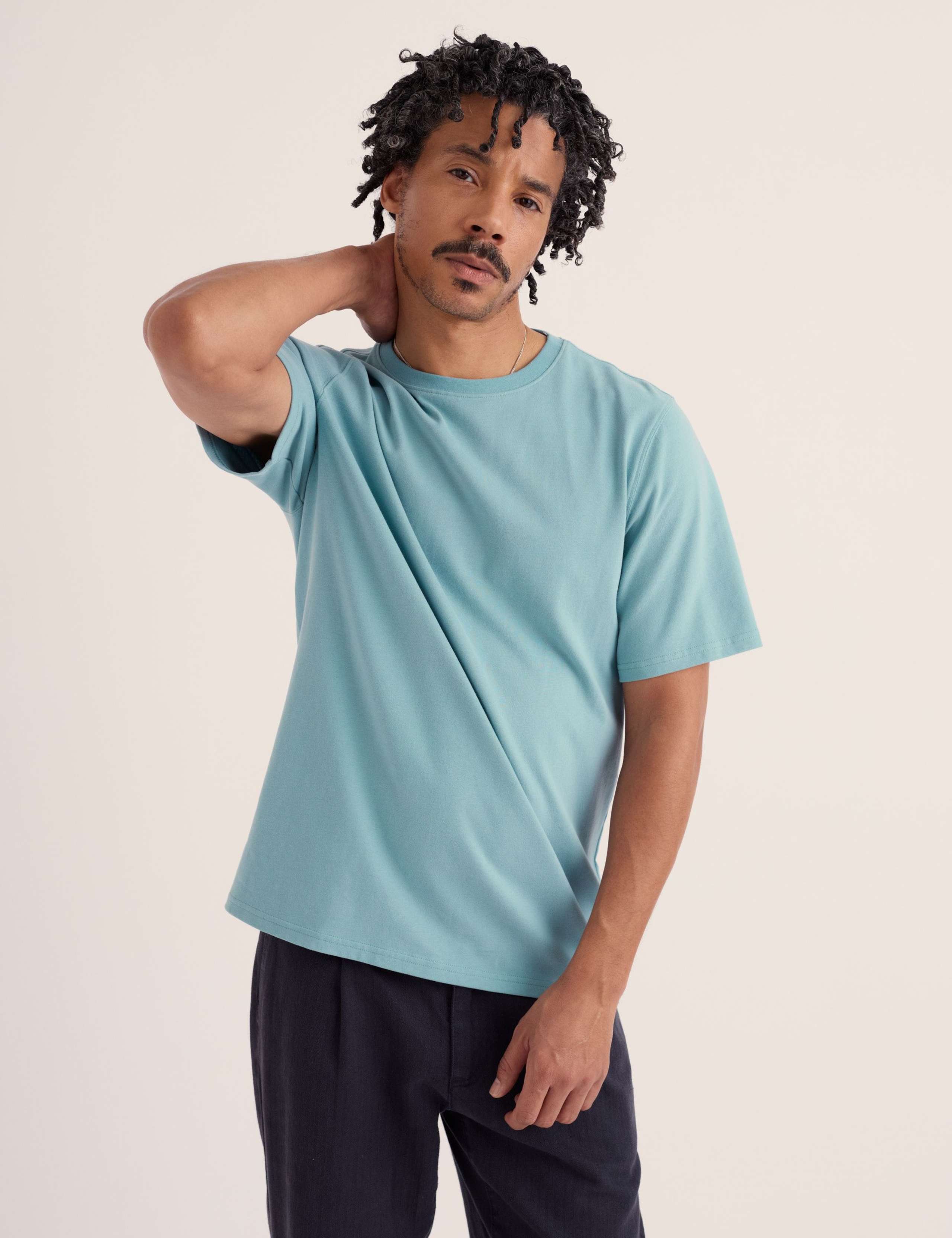 Pure Cotton Jersey Crew Neck T-Shirt