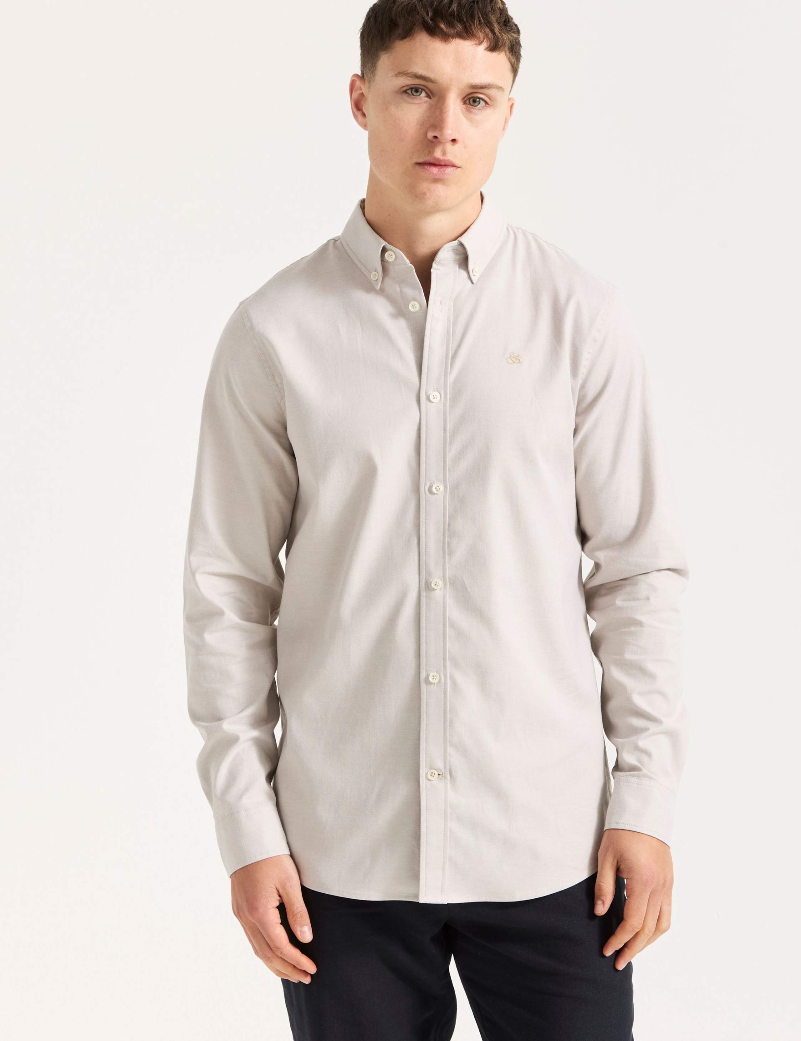 Regular Fit Cotton Rich Oxford Shirt