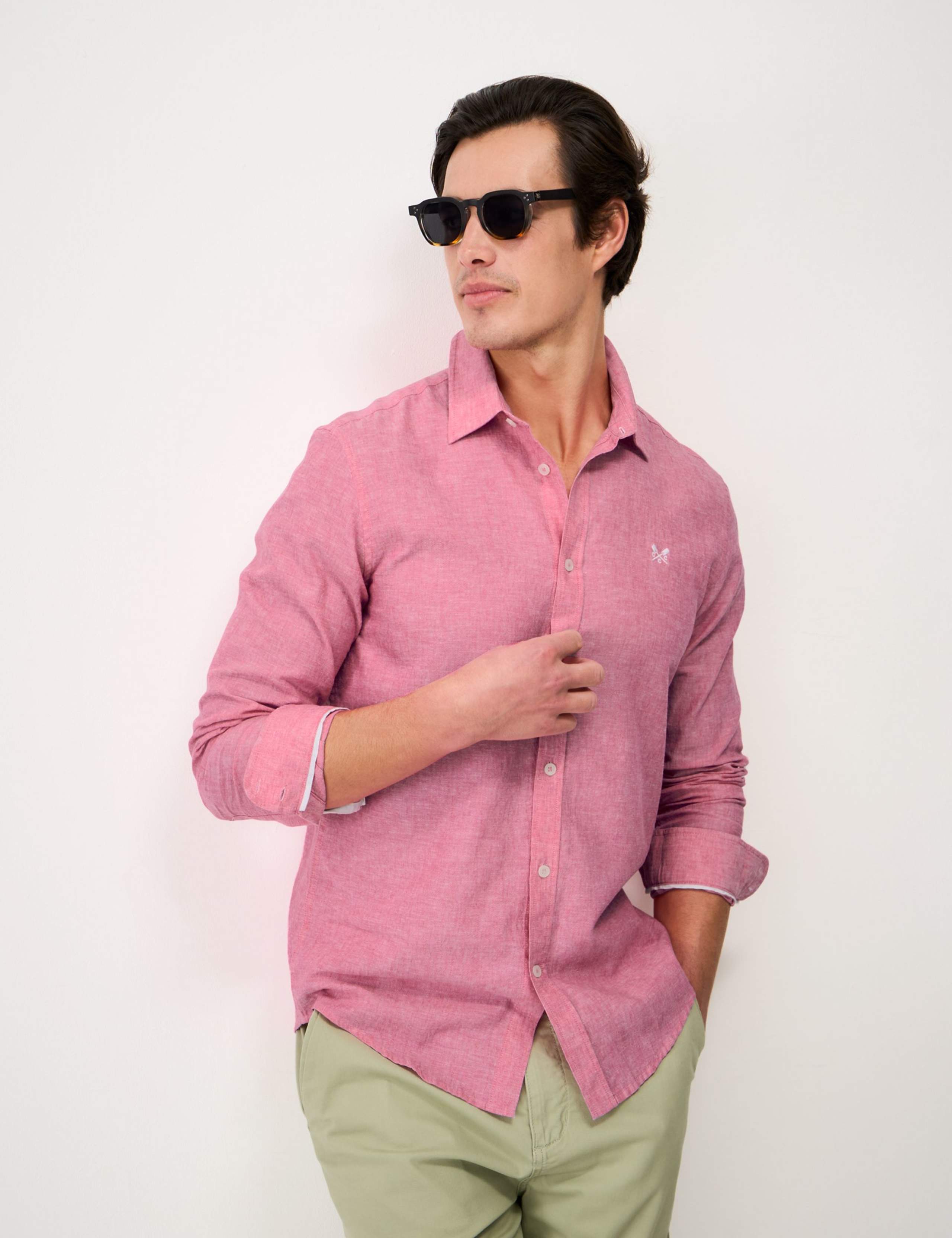 Regular Fit Cotton Linen Blend Shirt