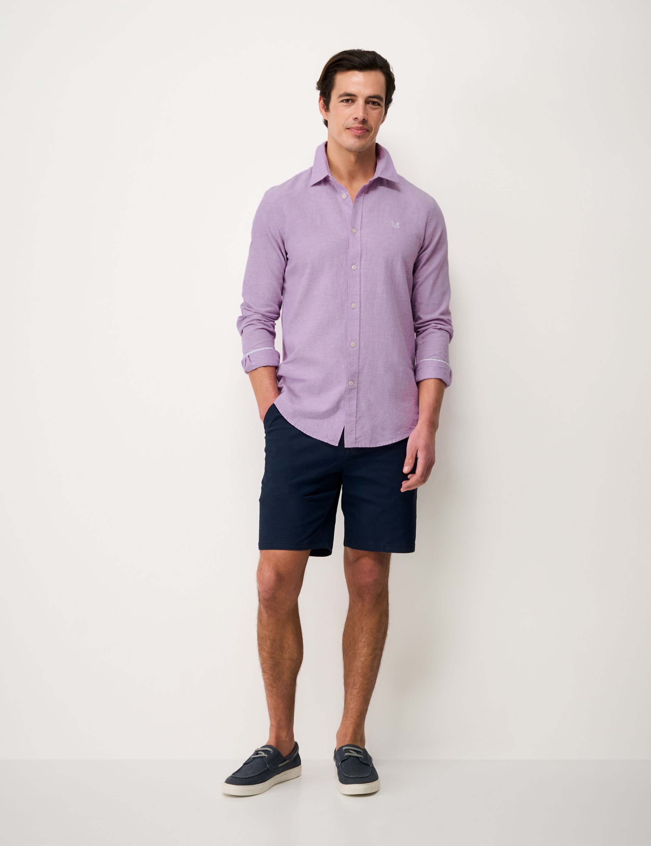 Regular Fit Cotton Linen Blend Shirt