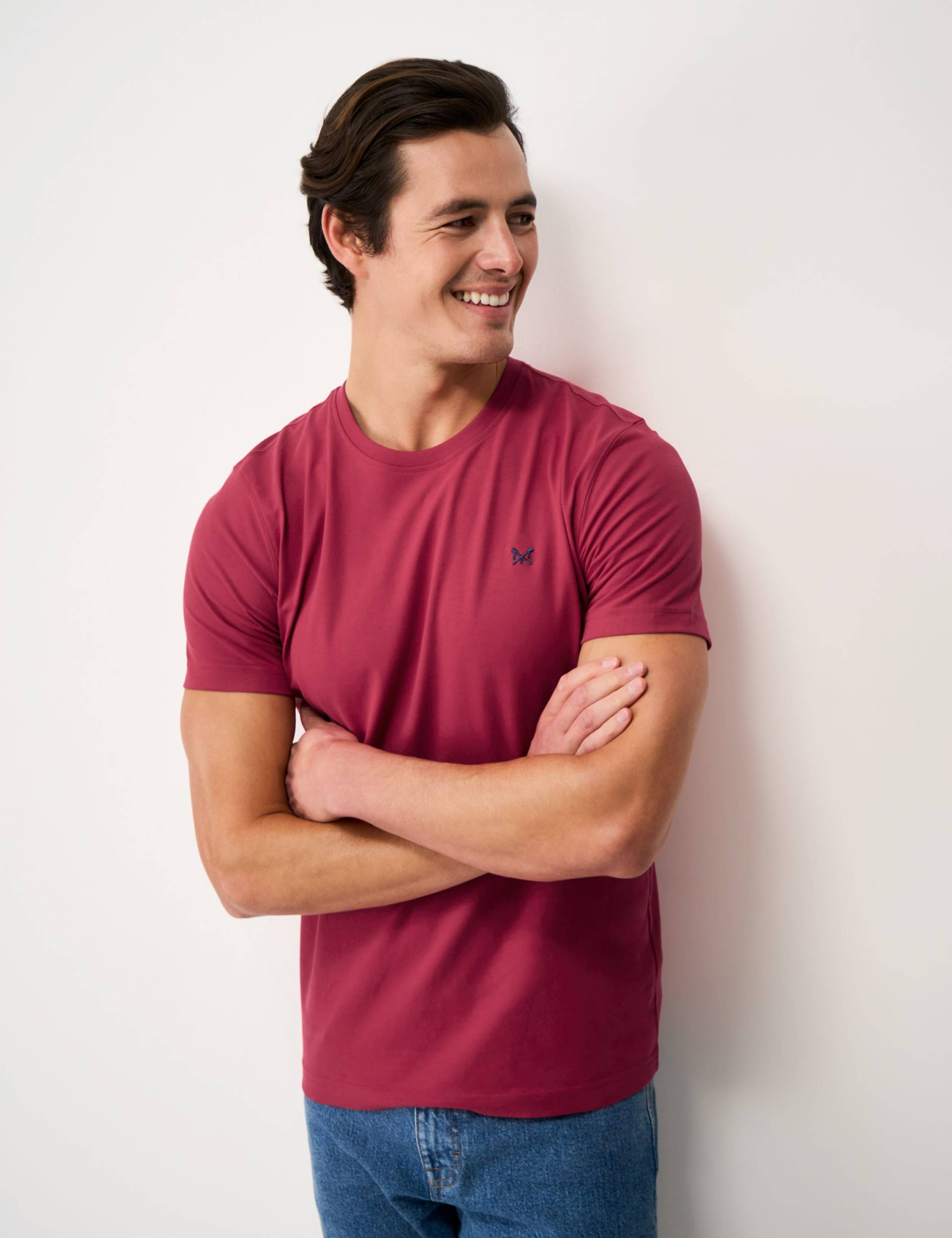 Pure Cotton Jersey Crew Neck T-Shirt