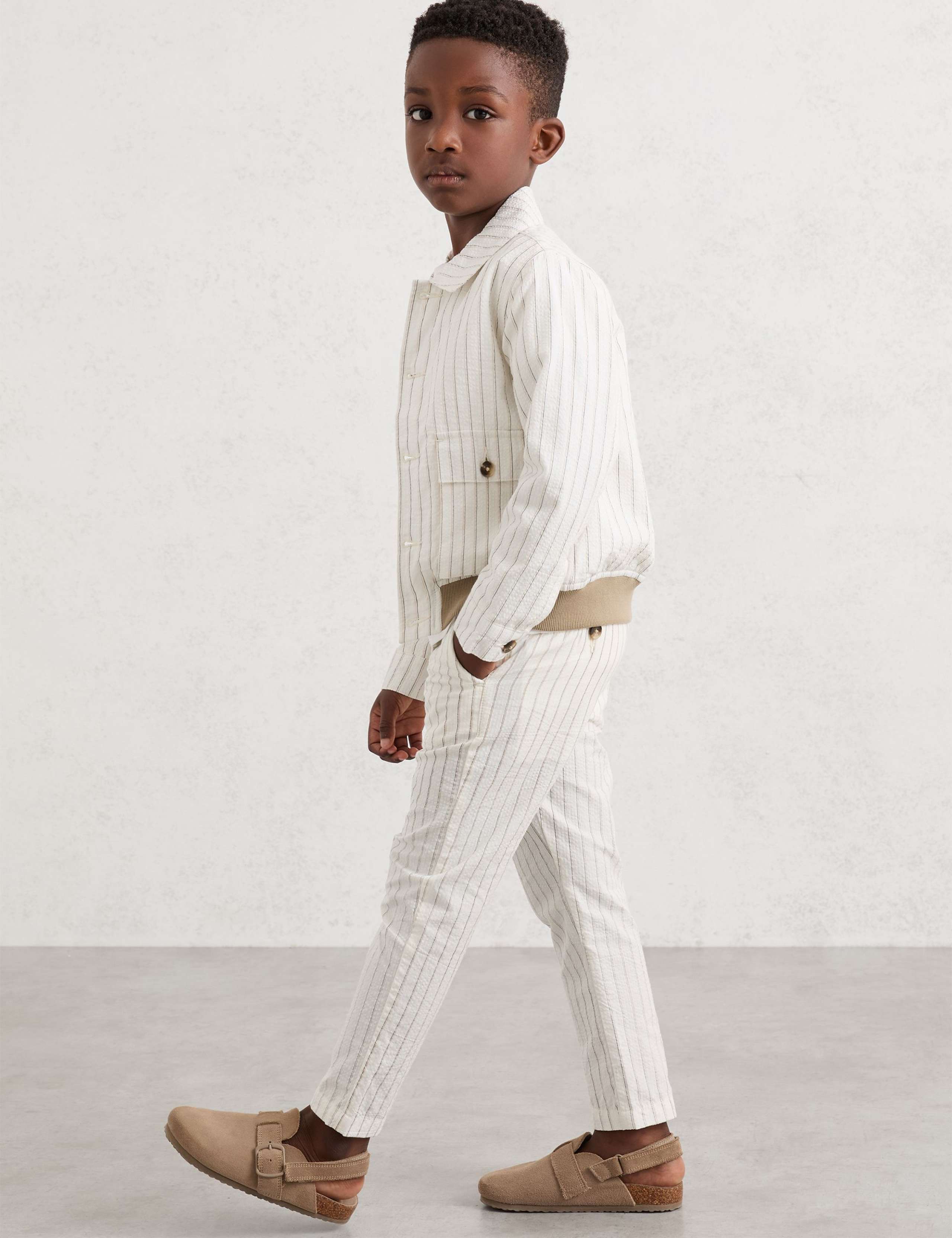Pure Cotton Striped Trousers (3-14 Yrs)