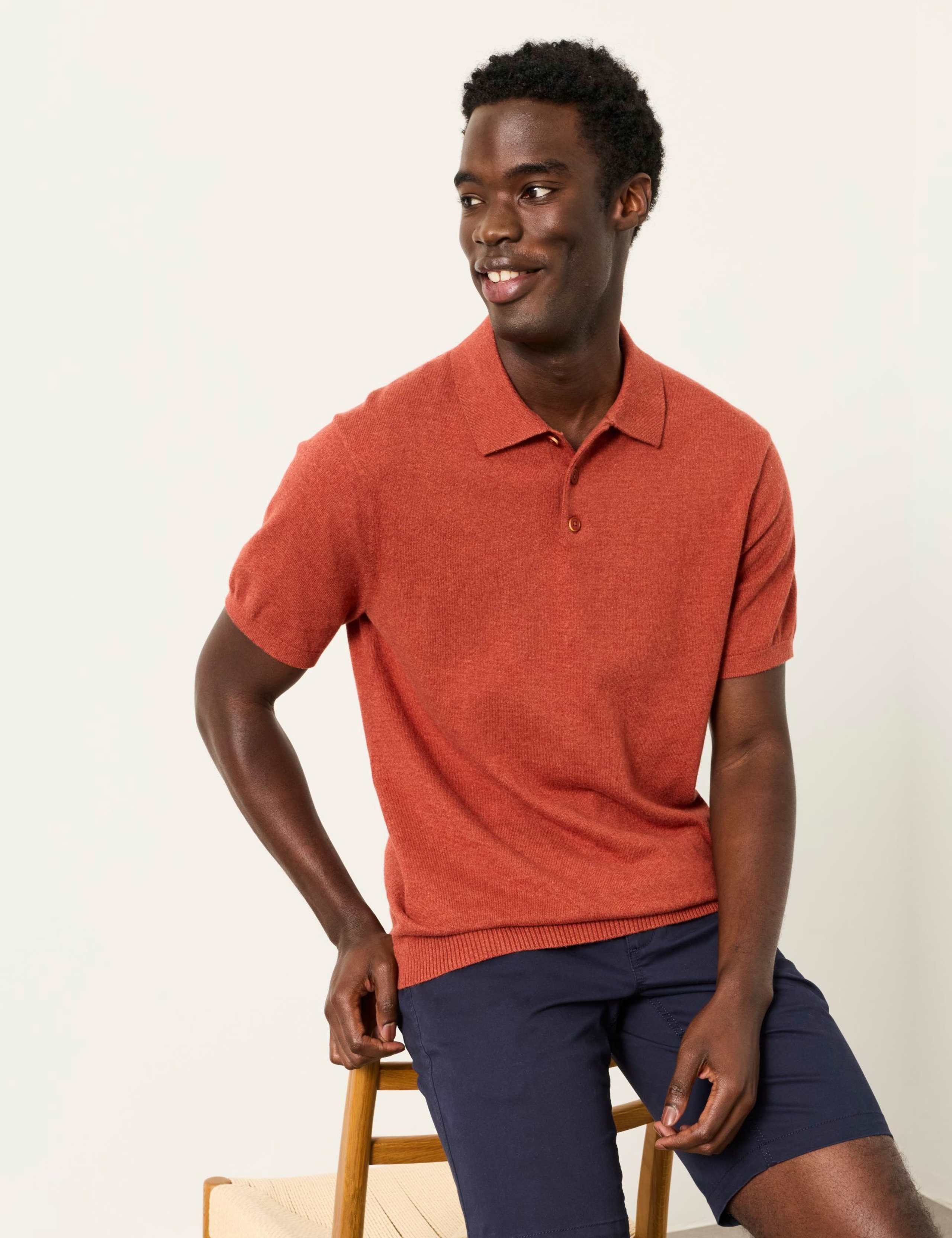 Cotton Rich Polo Shirt with Cashmere