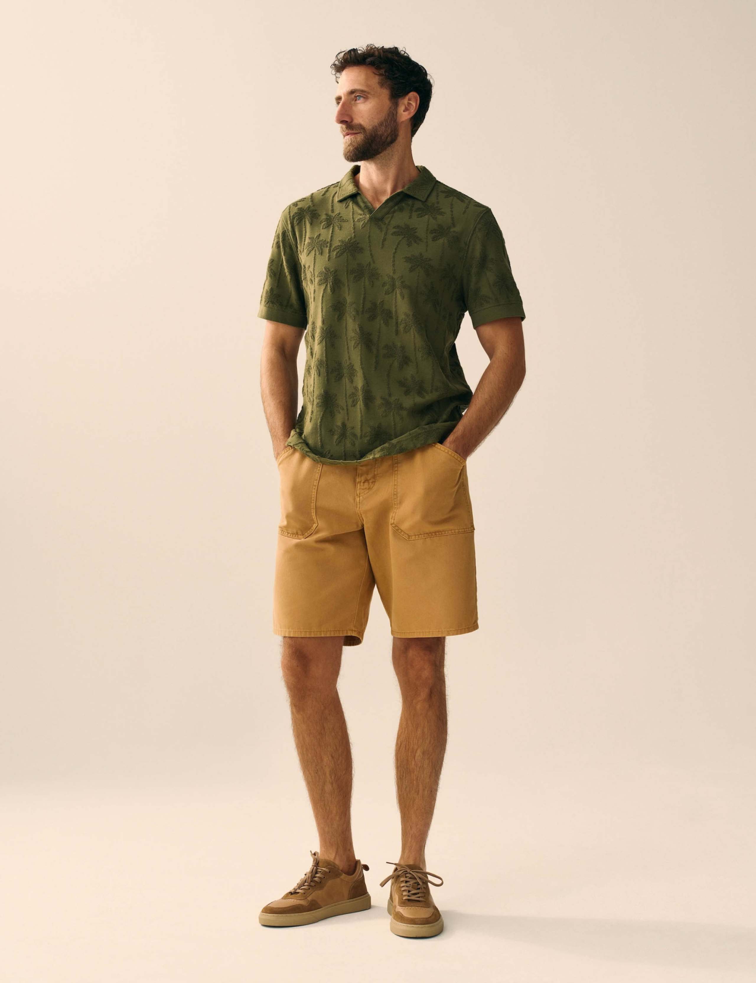 Regular Fit Denim Utility Shorts