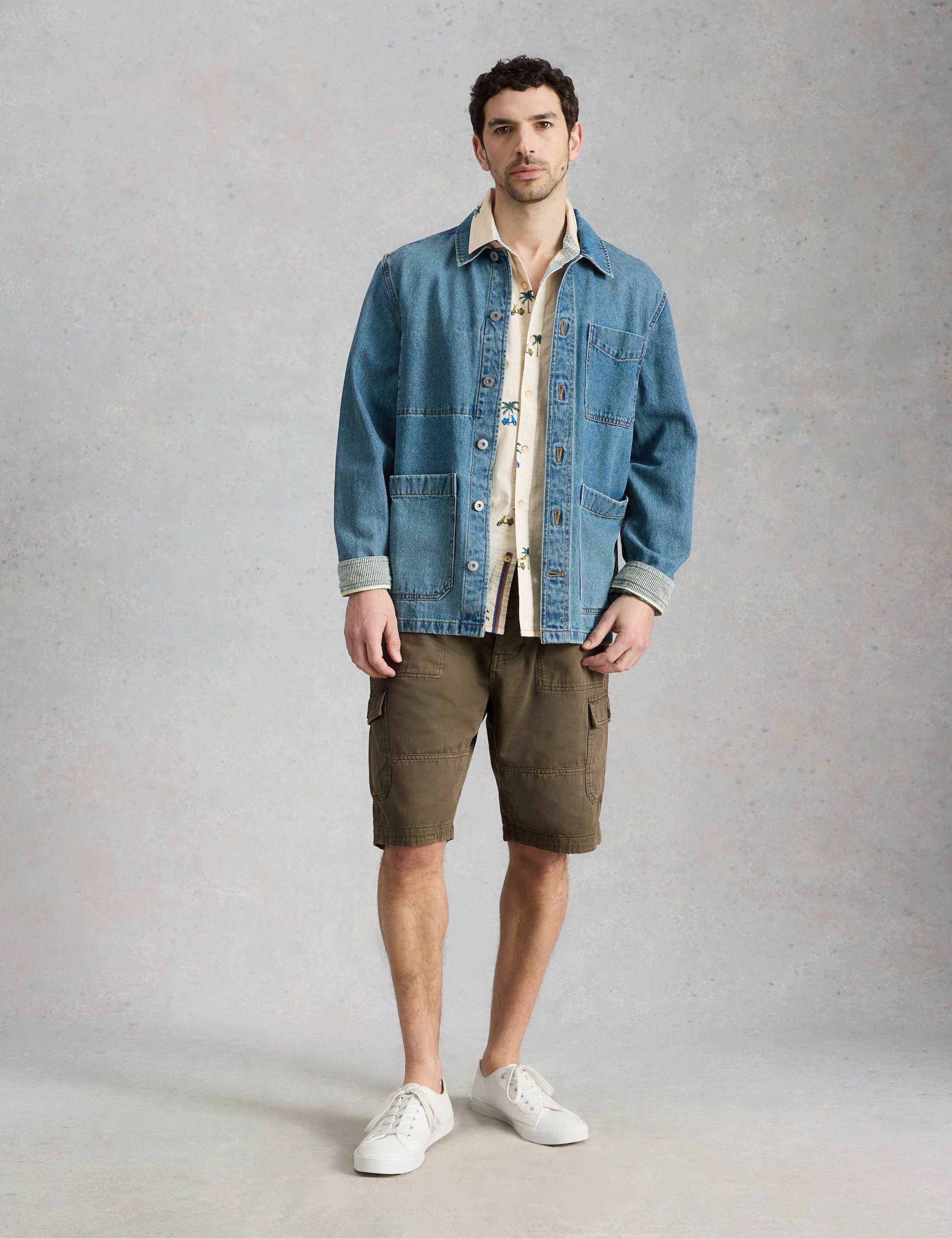 Regular Fit Pure Cotton Cargo Shorts