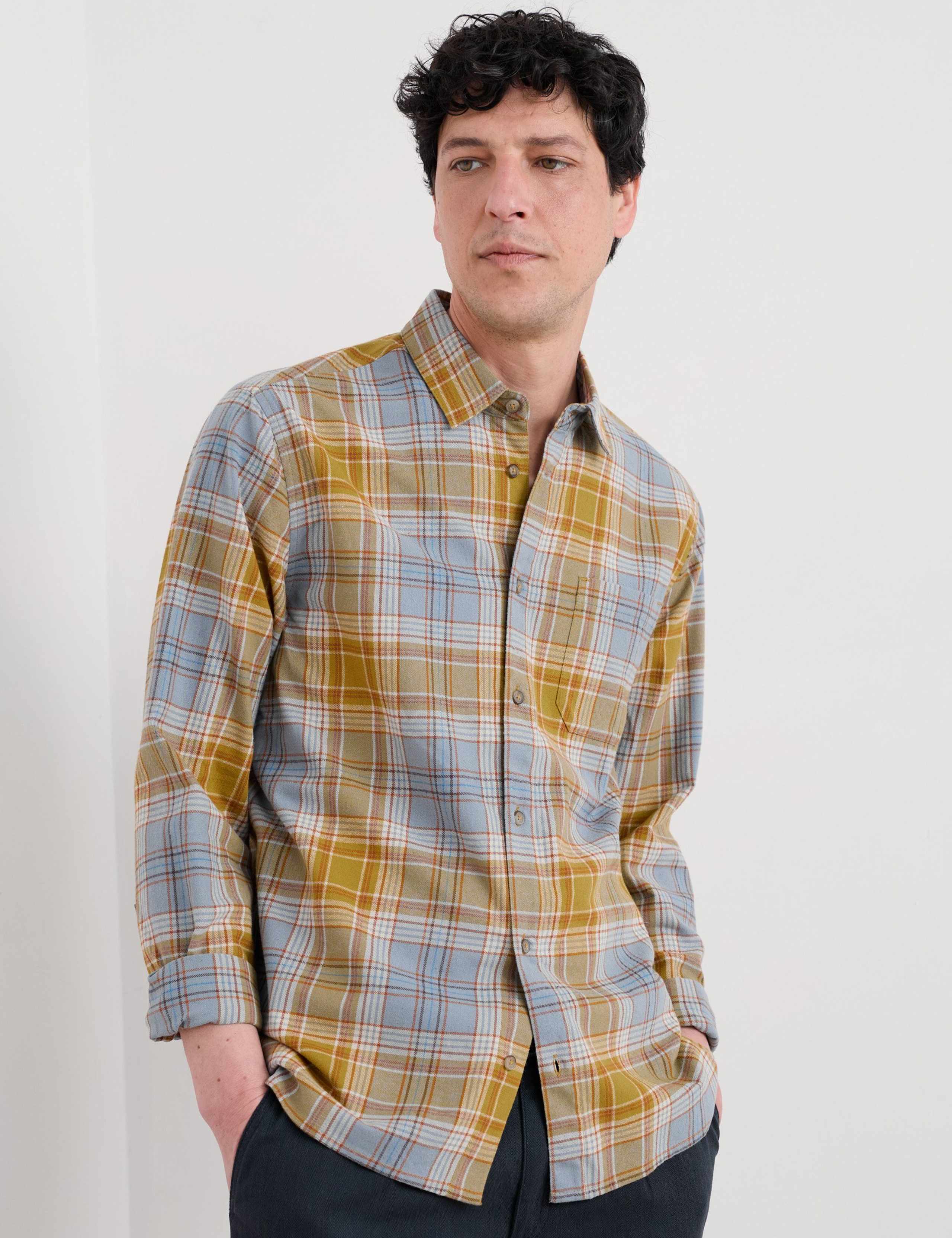 Regular Fit Pure Cotton Check Shirt