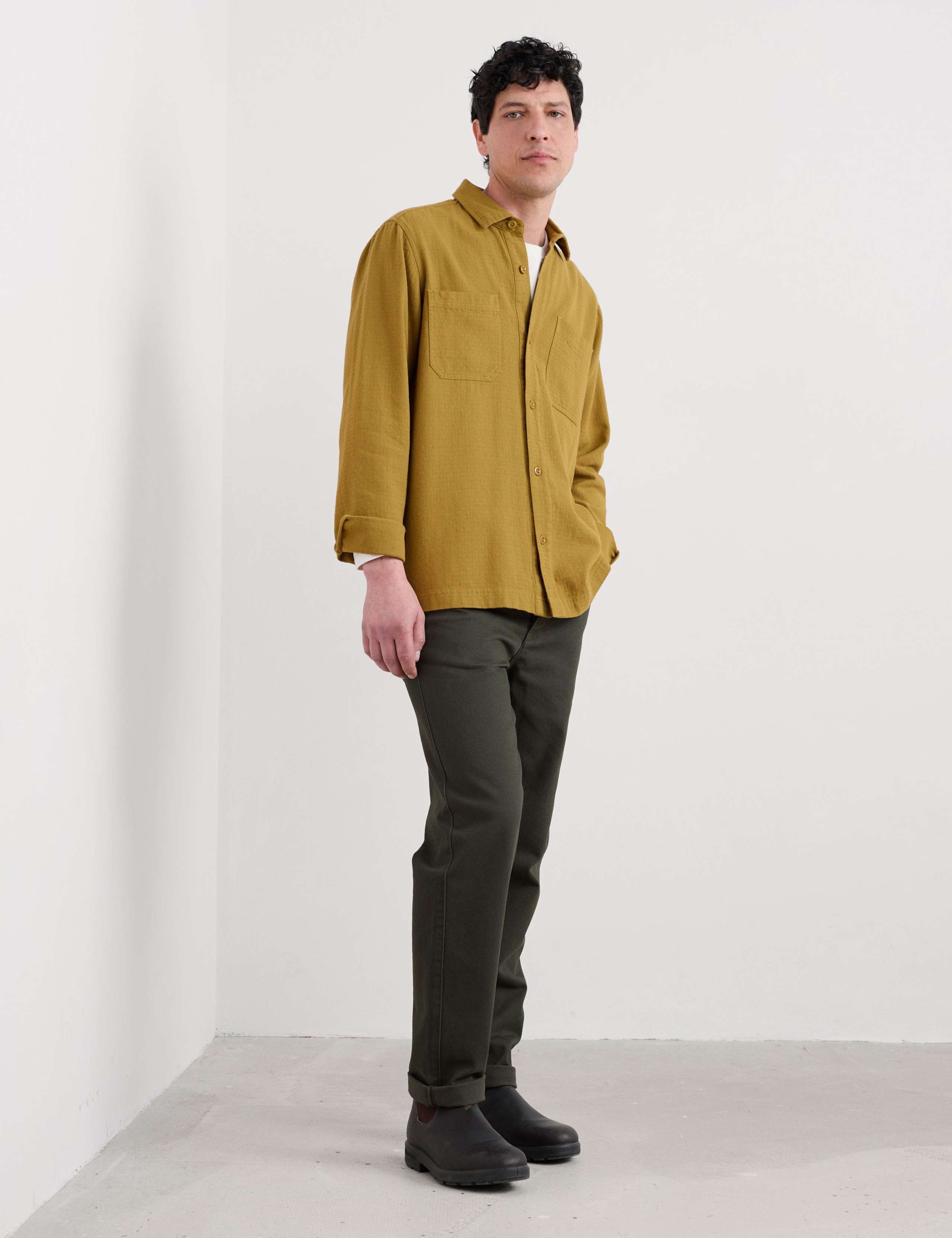 Relaxed Fit Pure Cotton Jacquard Overshirt