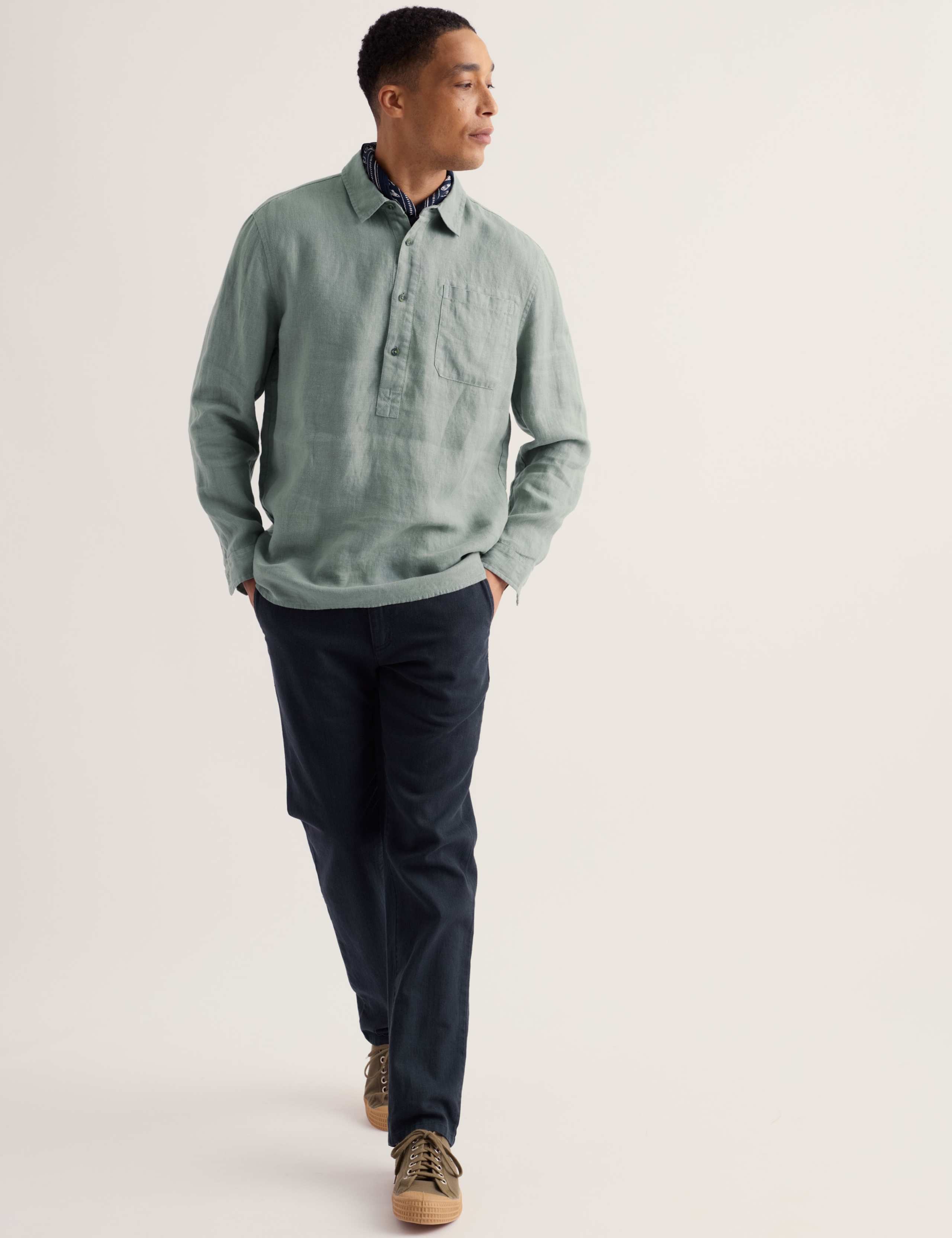 Pure Linen Textured Shirt